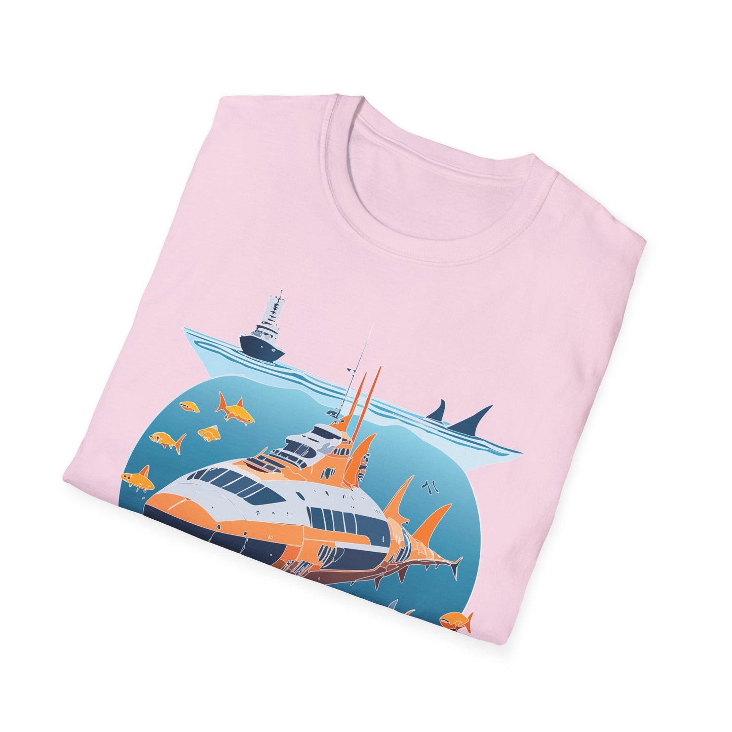 Ocean Tee Shirt Unisex Short Sleeve Gildan Softstyle 64000 Premium Comfort Ocean Artwork