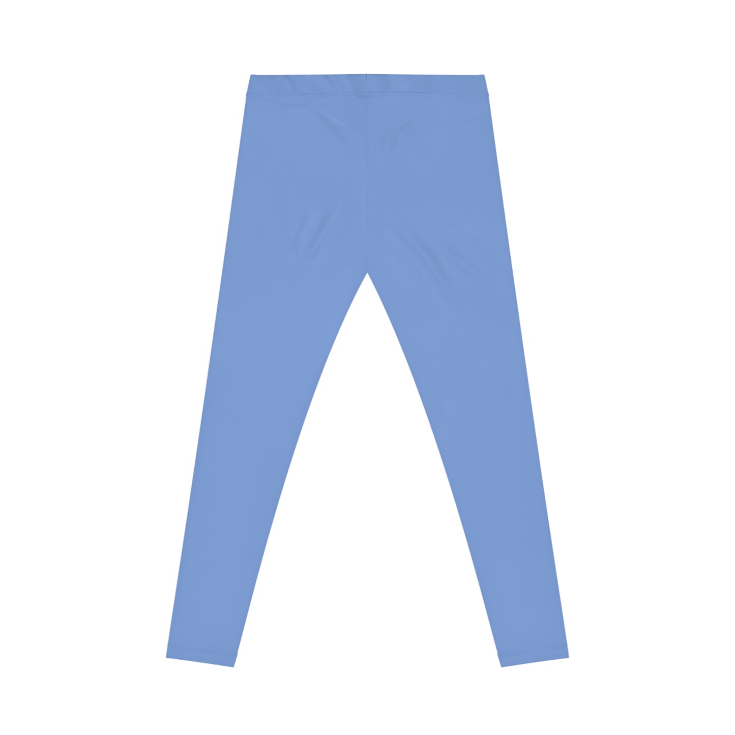 Wisteria Blue Color Women's Poly-Span Casual Leggings XS-2XL