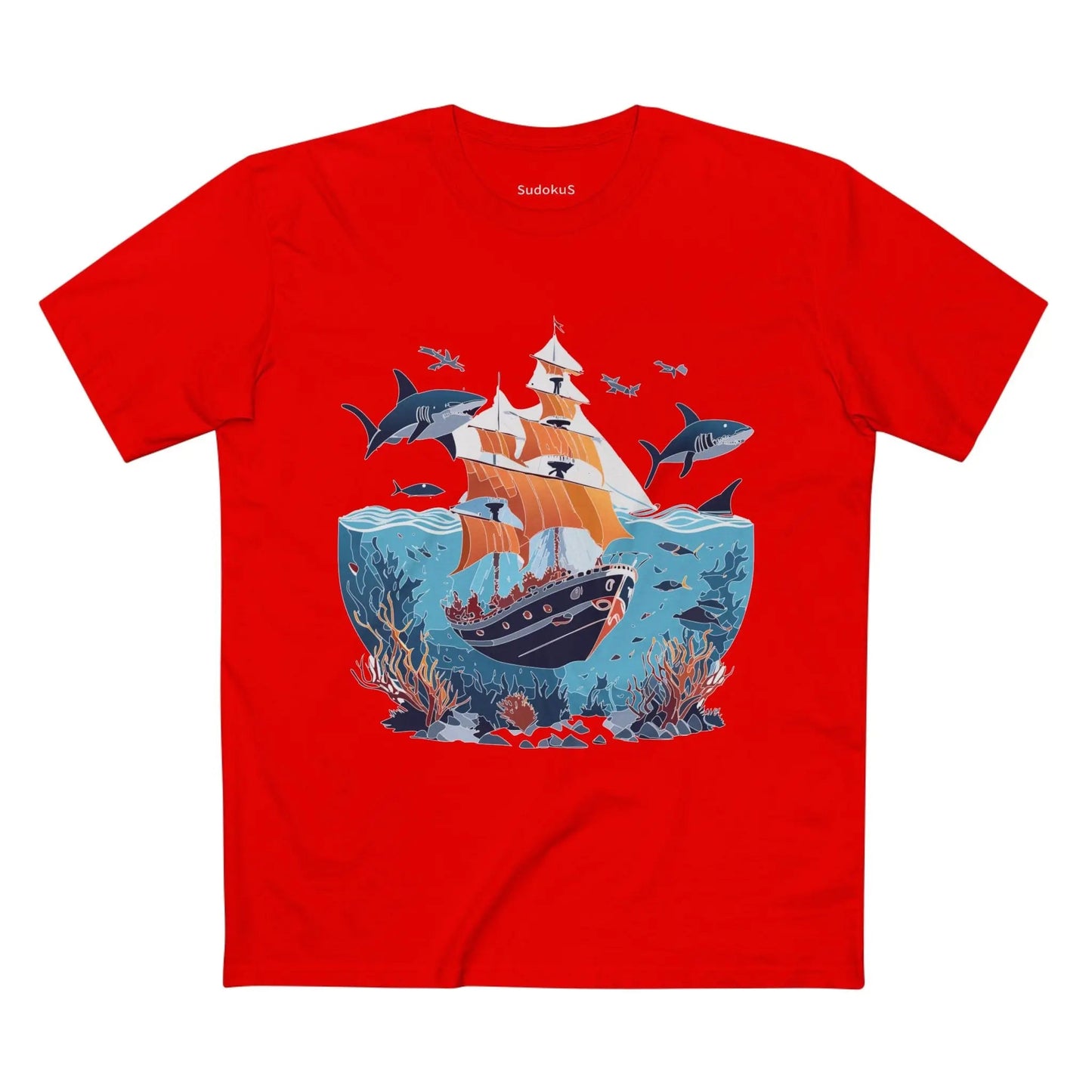Ocean Coast Graphic Unisex 100 Cotton Staple Tee 22