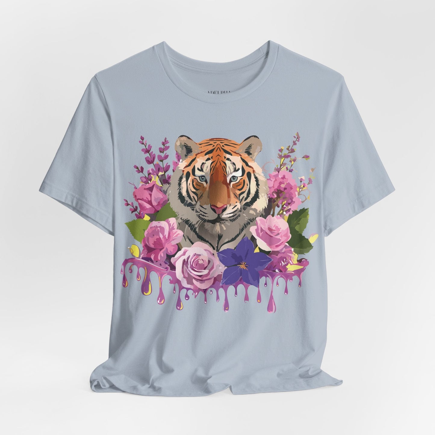 Tiger Graphic Unisex 100 Cotton Vintage Art with Animal Tee 12