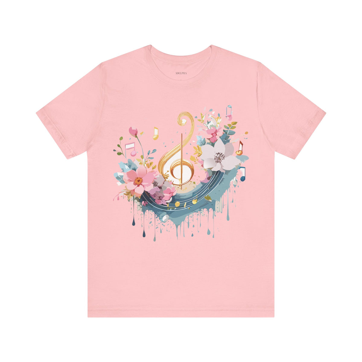 Music Graphic Unisex Cotton Bella+Canvas Tee with Art Design n194