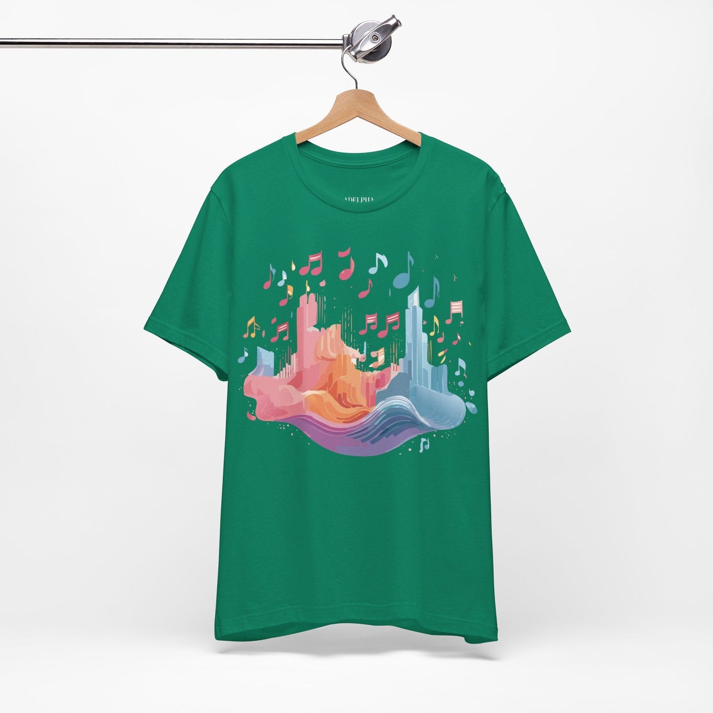 Music Graphic Unisex 100 Cotton Vintage Art with Musical Elements Tee 23
