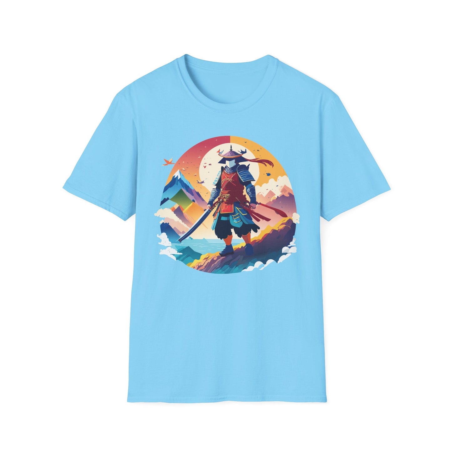 Samurai T Shirt Unisex Softstyle Gildan 64000 100 Percent Ring Spun Cotton Tee For Everyday Wear