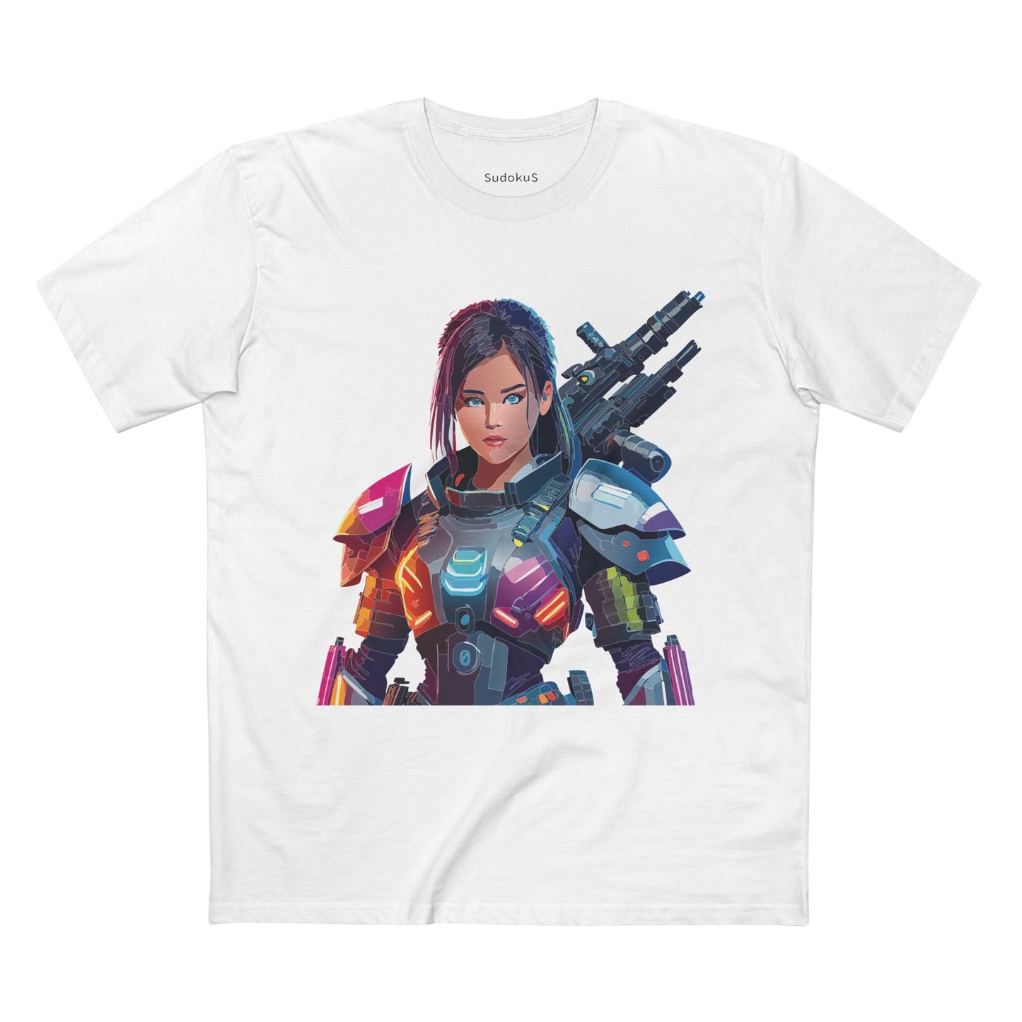 Army-woman Graphic Unisex 100 Cotton Staple Tee 2