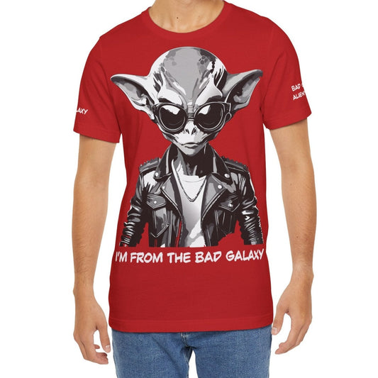 Tee Shirt With Alien From Bad Galaxy 100 Percent Cotton Made In USA Free Shipping