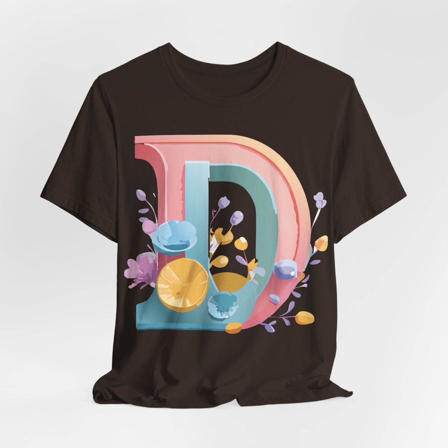 Letter D Shirt Unisex Jersey Graphic Tee From Adelpha With Vintage Inspired Artwork Short Sleeve