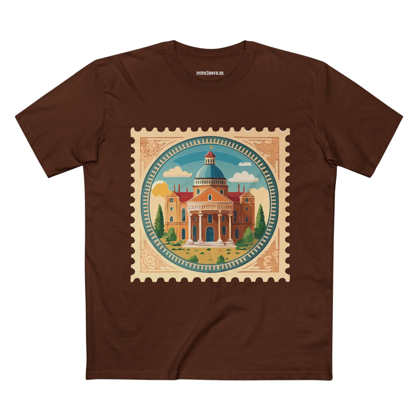 Stamp Shirt Postage Stamp Art Tee Unisex Premium Cotton Retro2Nova Original Art Design
