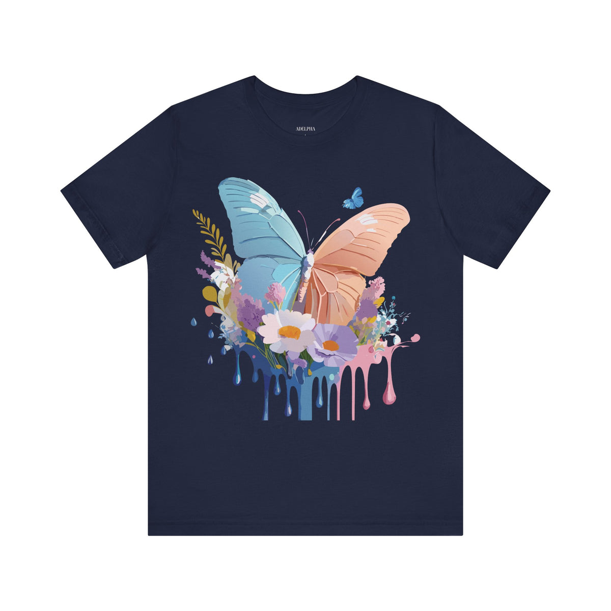 Butterfly Graphic Unisex Cotton Bella+Canvas Tee with Art Design n97
