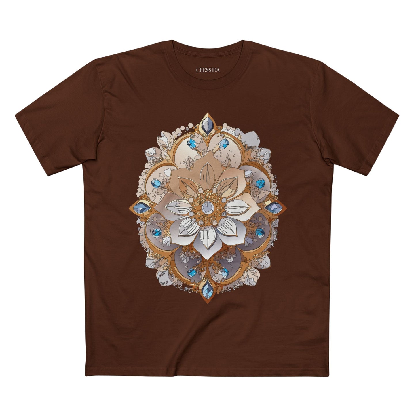 Floral Graphic T-Shirt Unisex 100 Cotton Art Design with Antique Flowers Tee 20