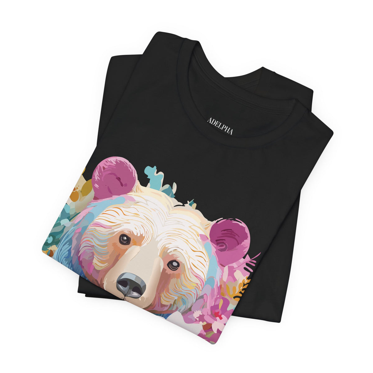 Bear Graphic Design Tee Bella+Canvas Unisex 100 Cotton Tee Shirt a114