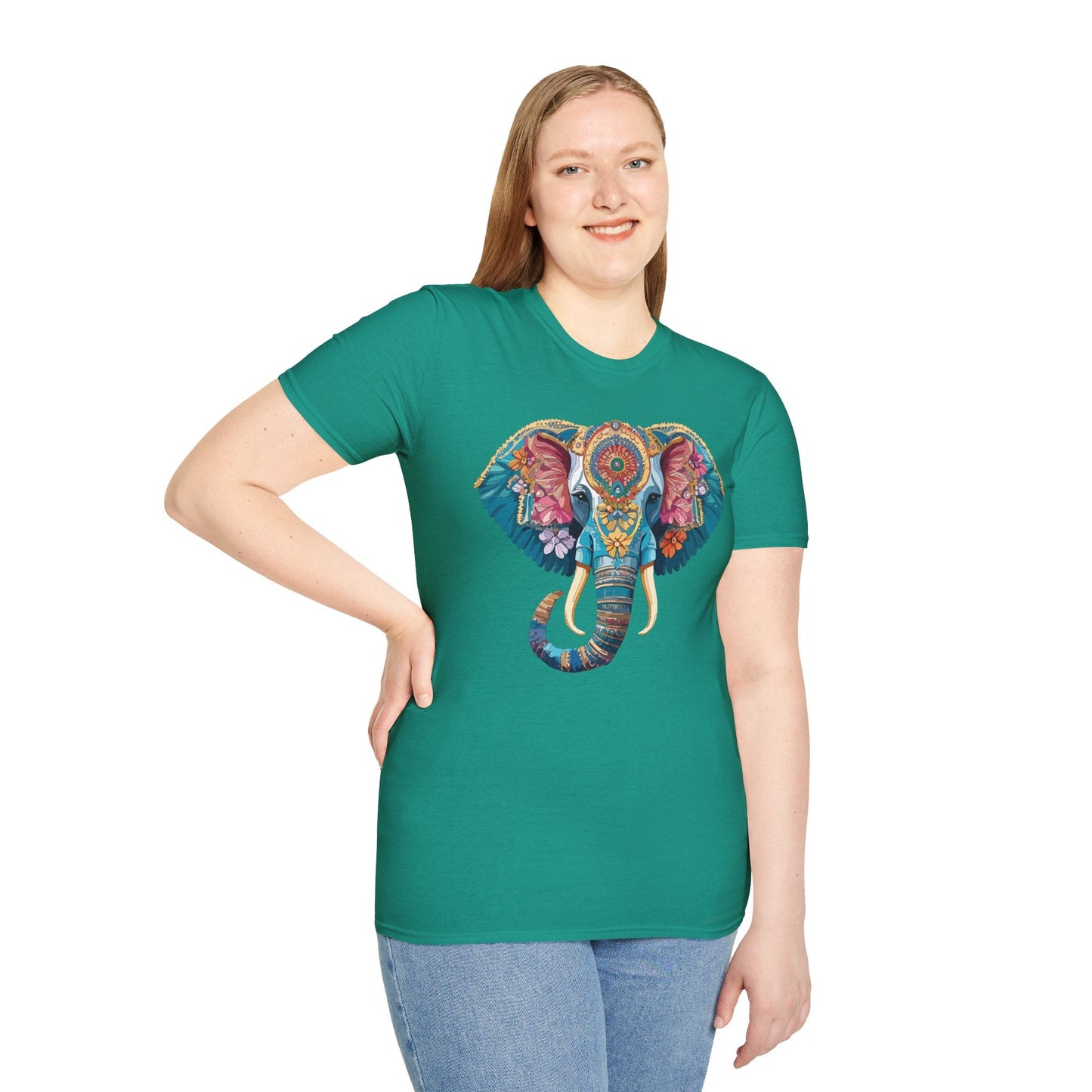 Unisex Elephant Graphic T Shirt Cartoon Elephant Tee Gildan Softstyle 64000 Premium Cotton