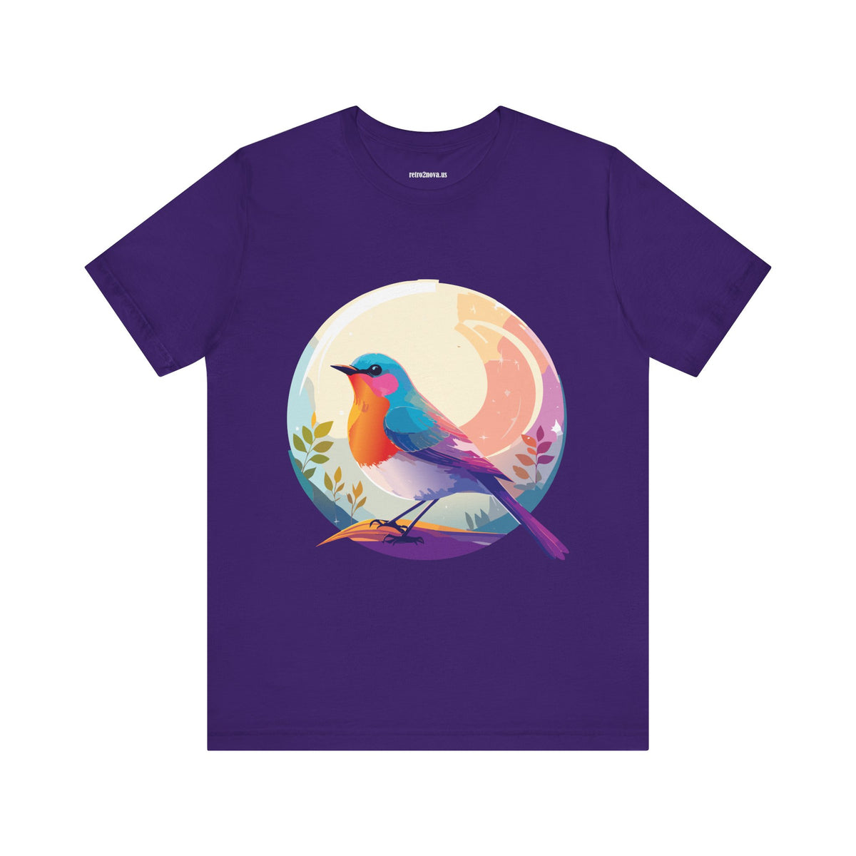 Bird Graphic Unisex Cotton Bella+Canvas Tee with Animal Design ab1