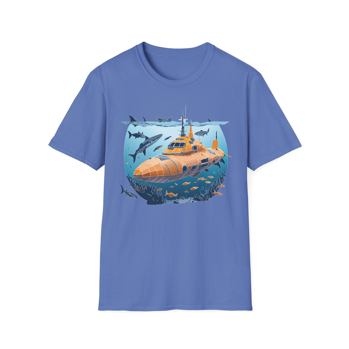 Ocean U boat Graphic Tee Gildan Unisex 100 Cotton Tee Shirt h38