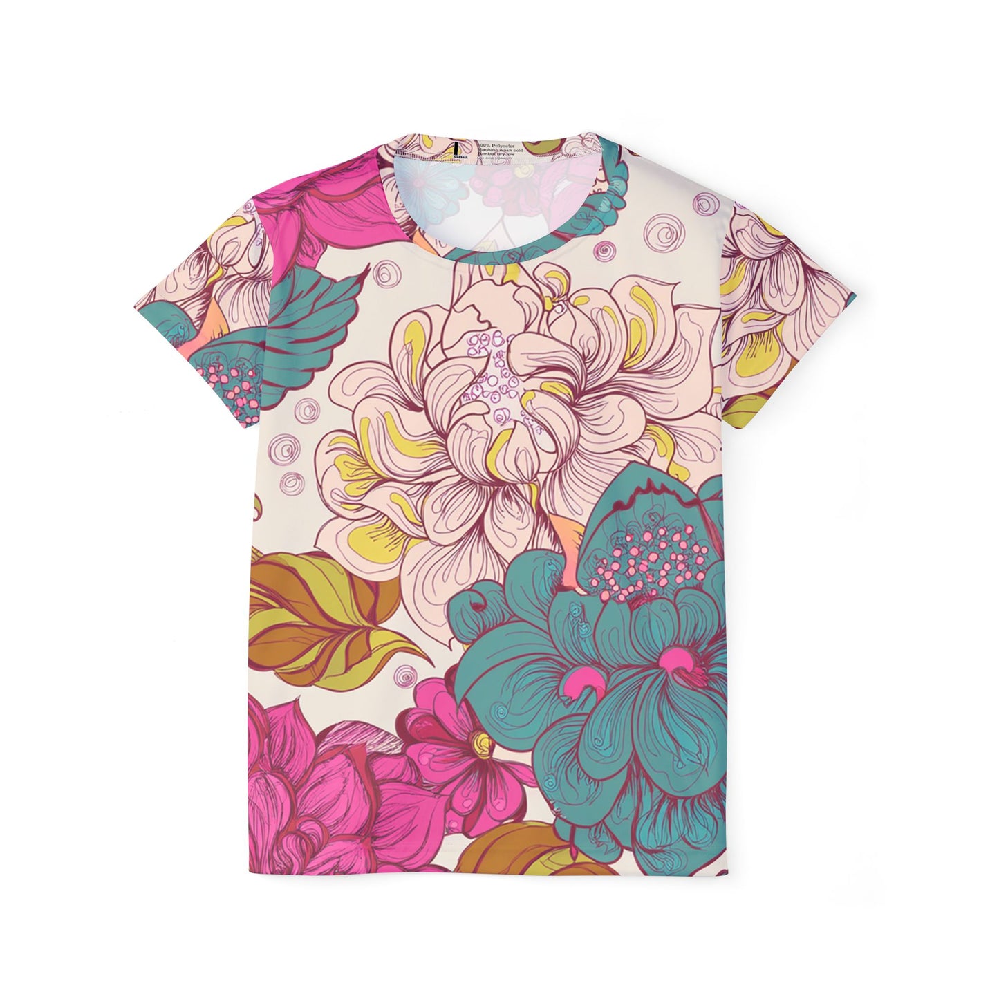 Women Poly T-Shirt with Floral Print
