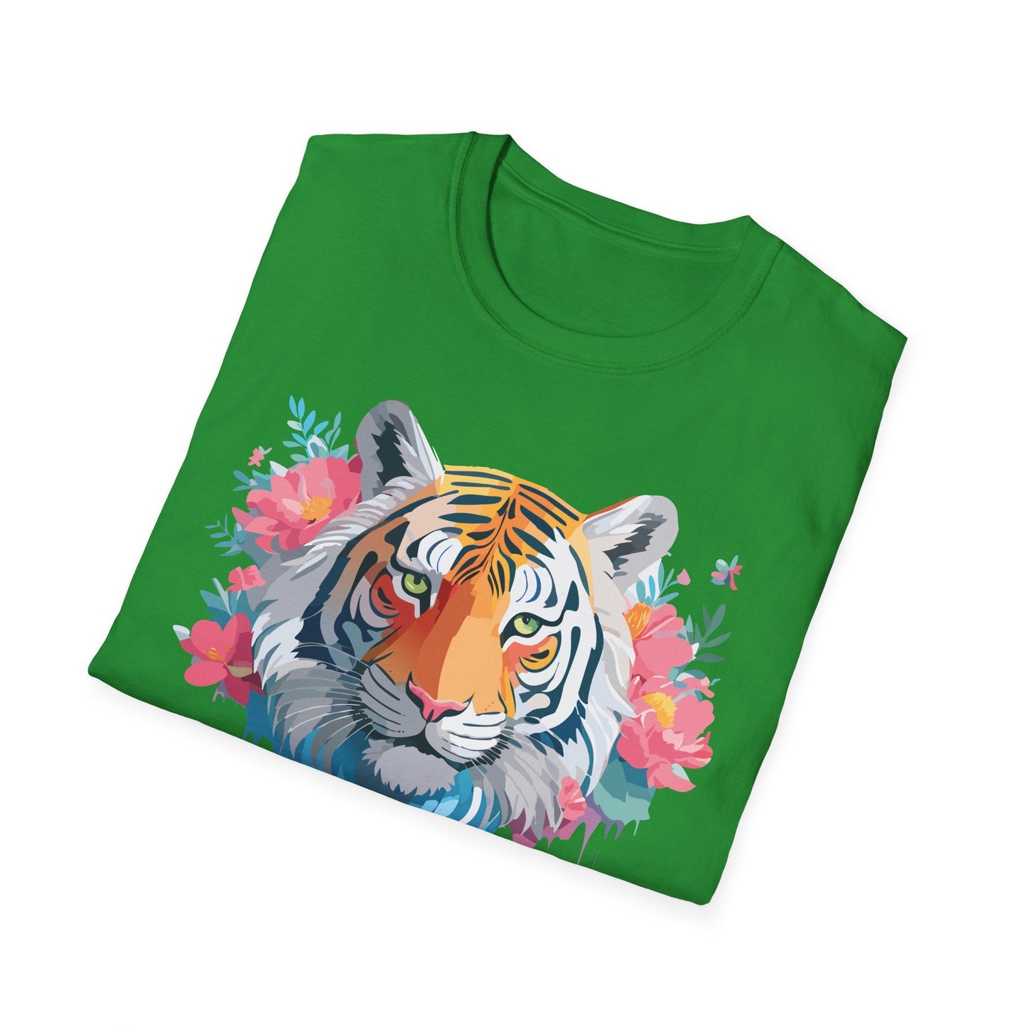 Tiger Shirt Unisex Animal Tee 100 Percent Ring Spun Cotton Softstyle