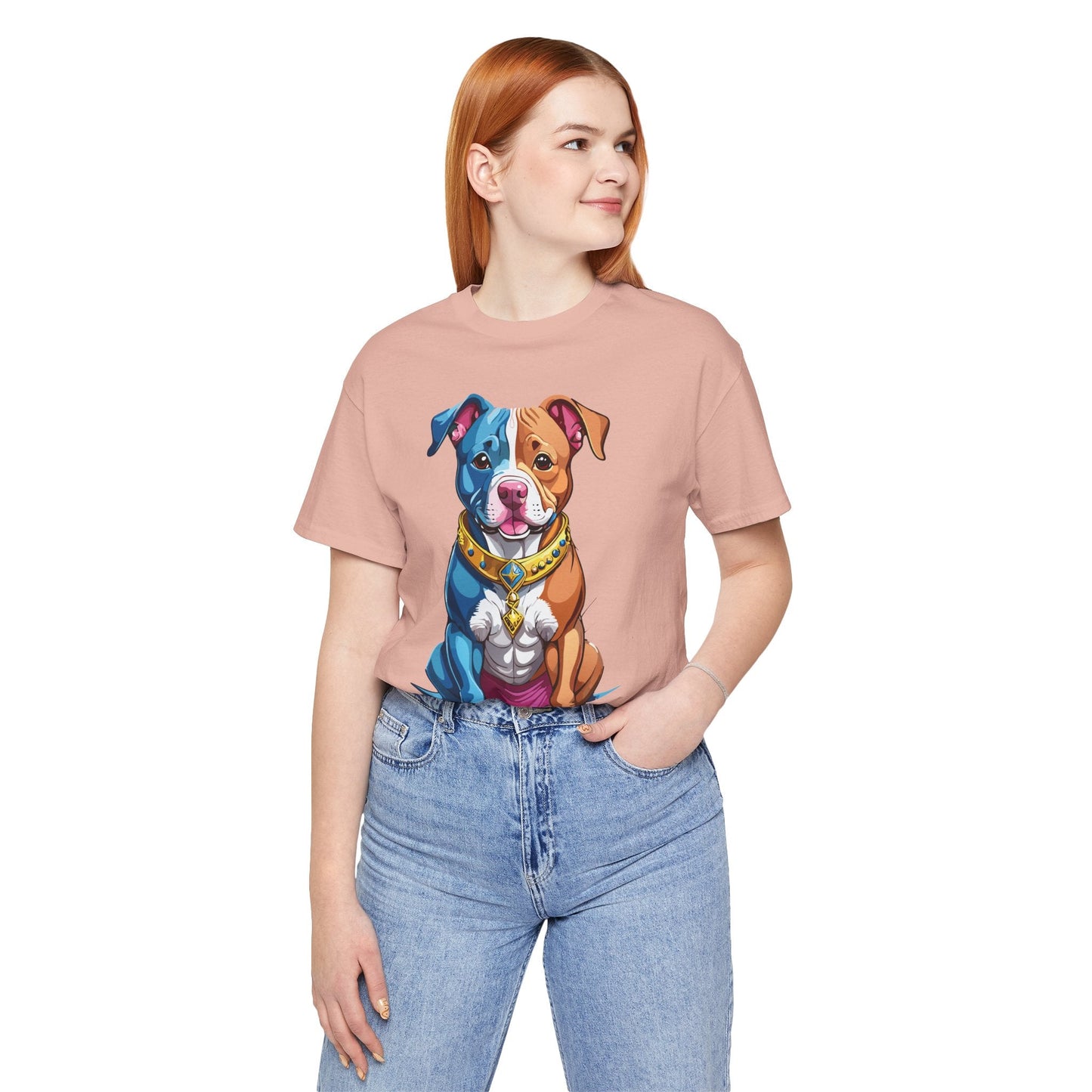 Unisex Animal Shirt Art Design Tee With Wild Animals Print Short Sleeve Jersey Tee