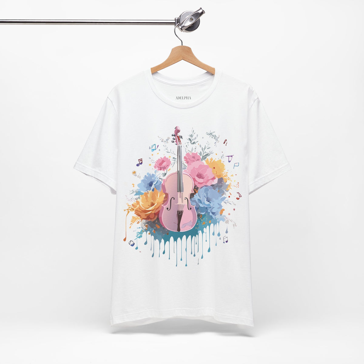 Music Graphic Unisex Cotton Bella+Canvas Tee with Art Design m156