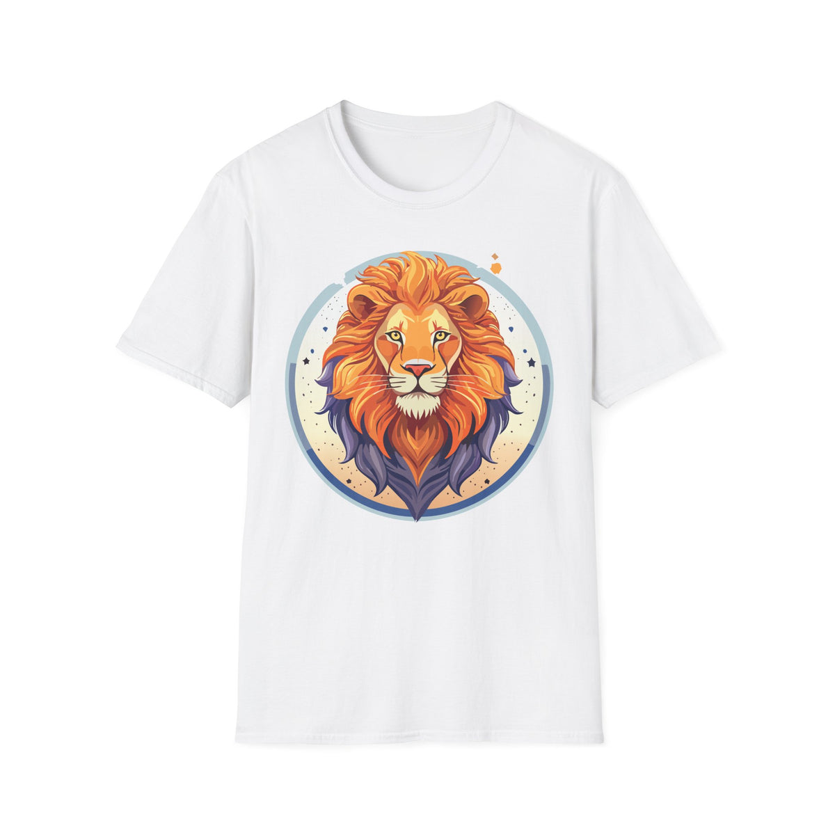 Majestic Lion Portrait T-Shirt | Colorful Retro Lion Graphic Tee