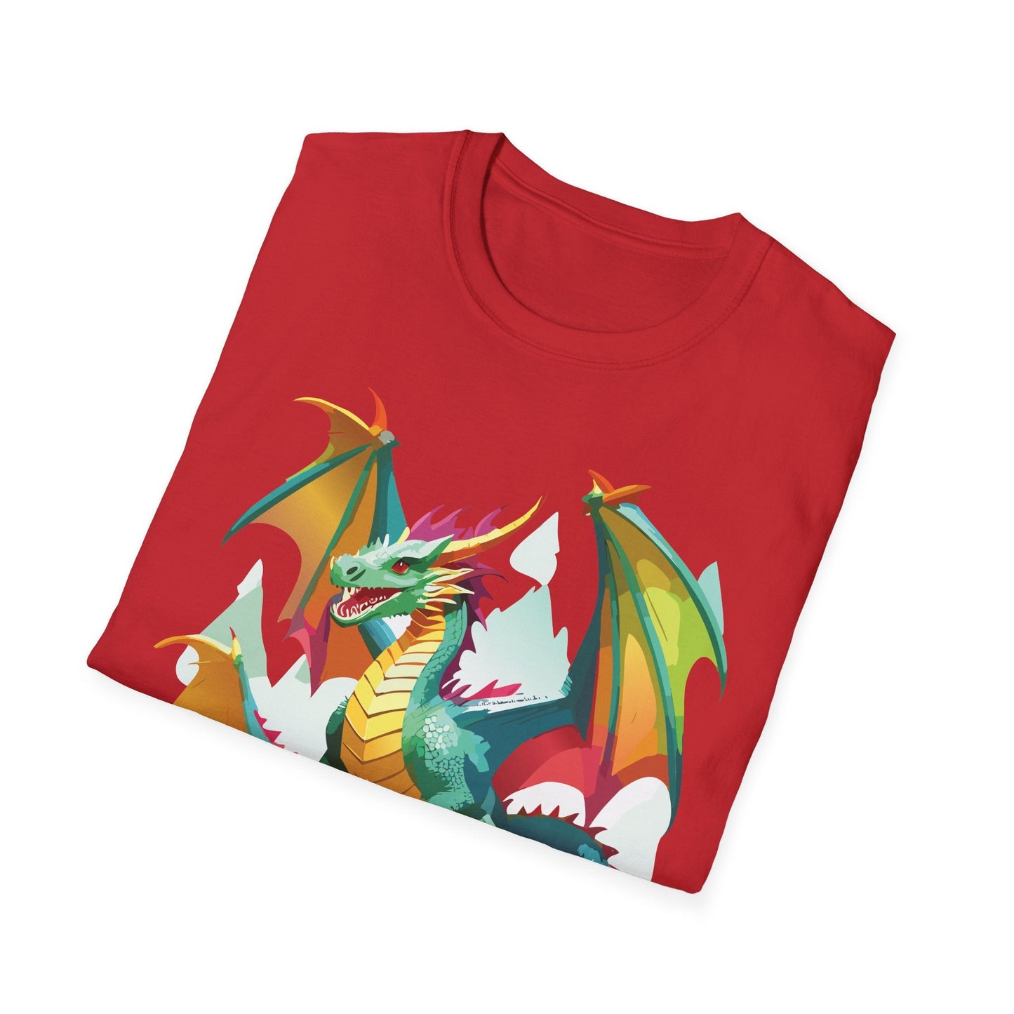 Dragon Graphic Unisex Cotton Softstyle Art Design Tee With Animals 2