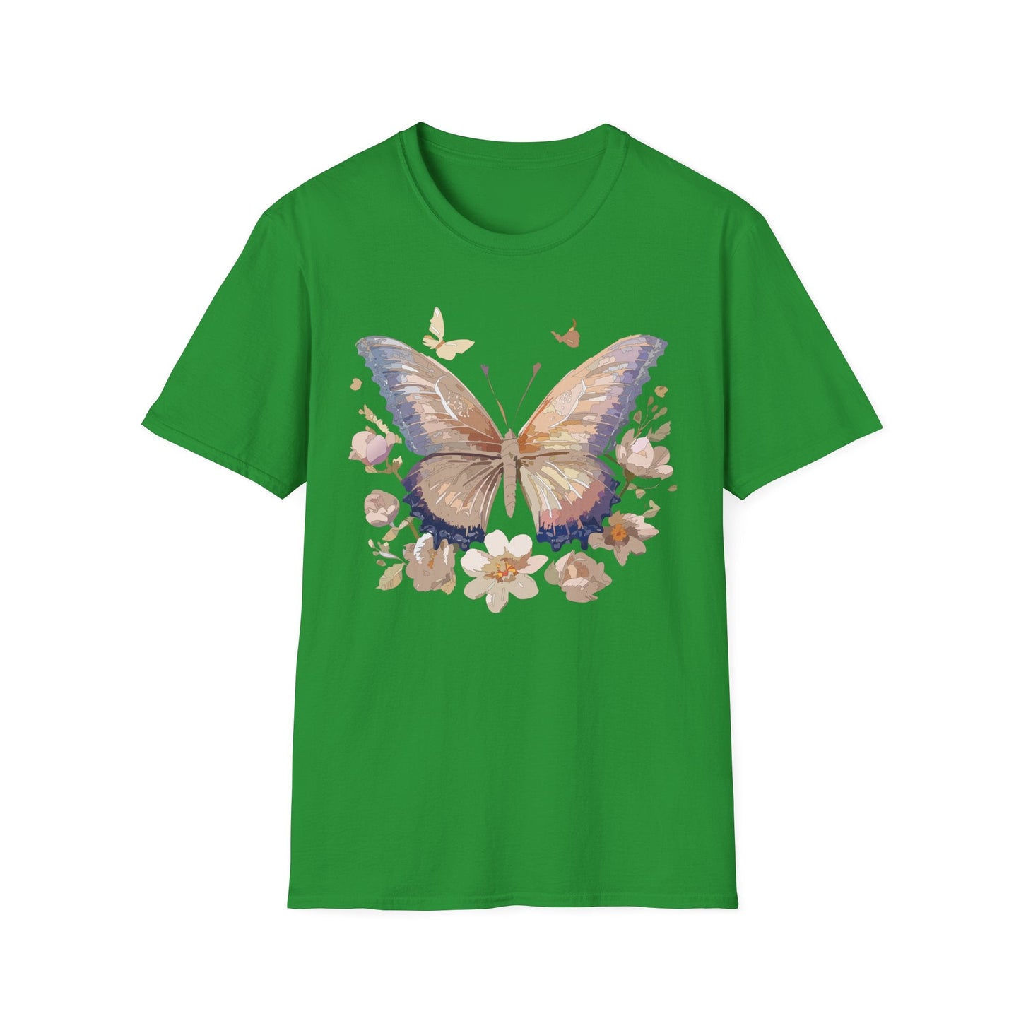 Butterfly T Shirt Unisex Softstyle Monarch Design 100 Percent Cotton Tee For Everyday Comfort