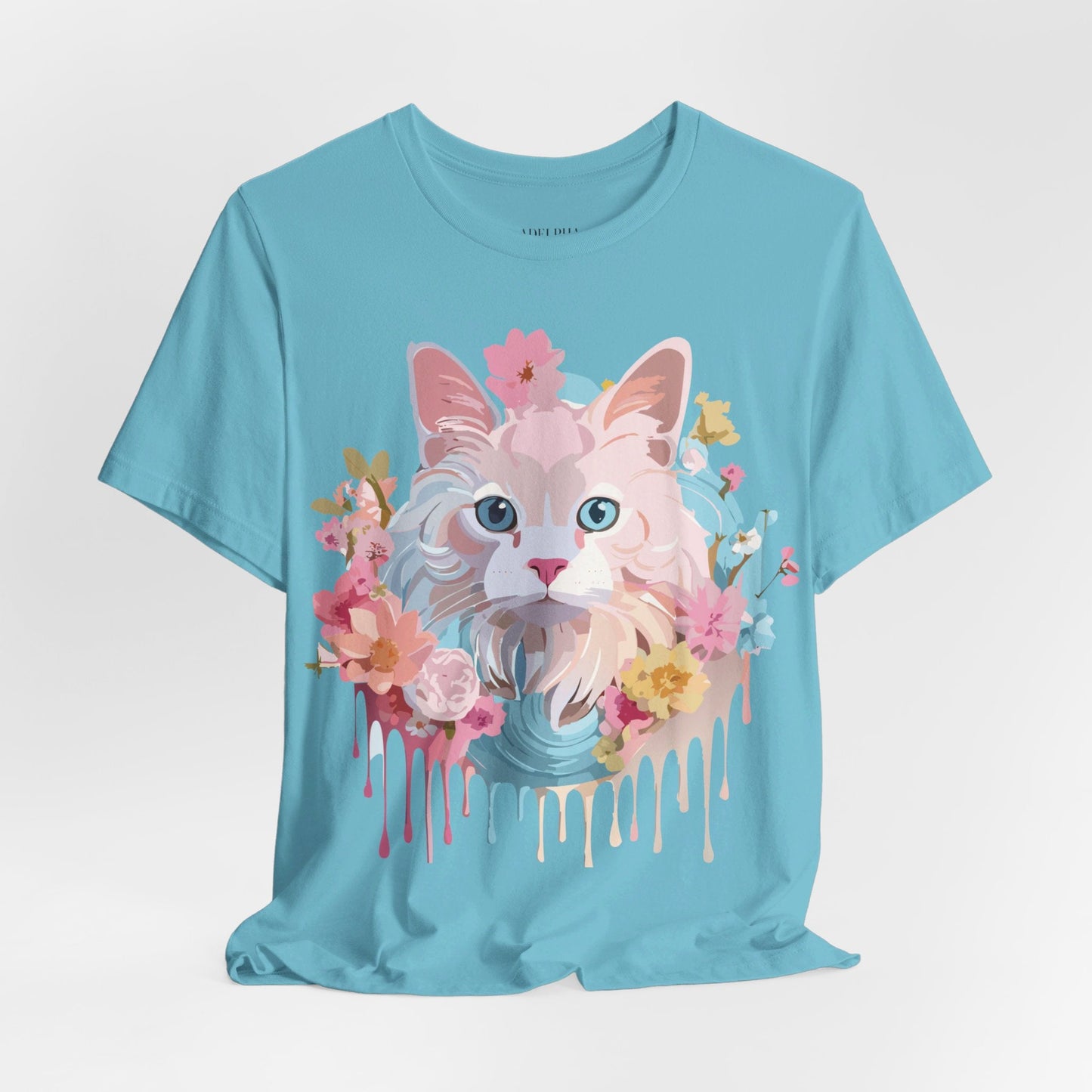 Cat Graphic T Shirt Unisex Short Sleeve Vintage Adelpha Art Tee