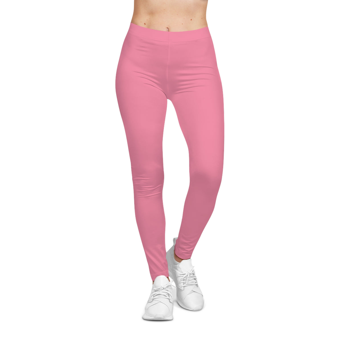 Cotton Candy Pink Color Women's Poly-Span Casual Leggings XS-2XL
