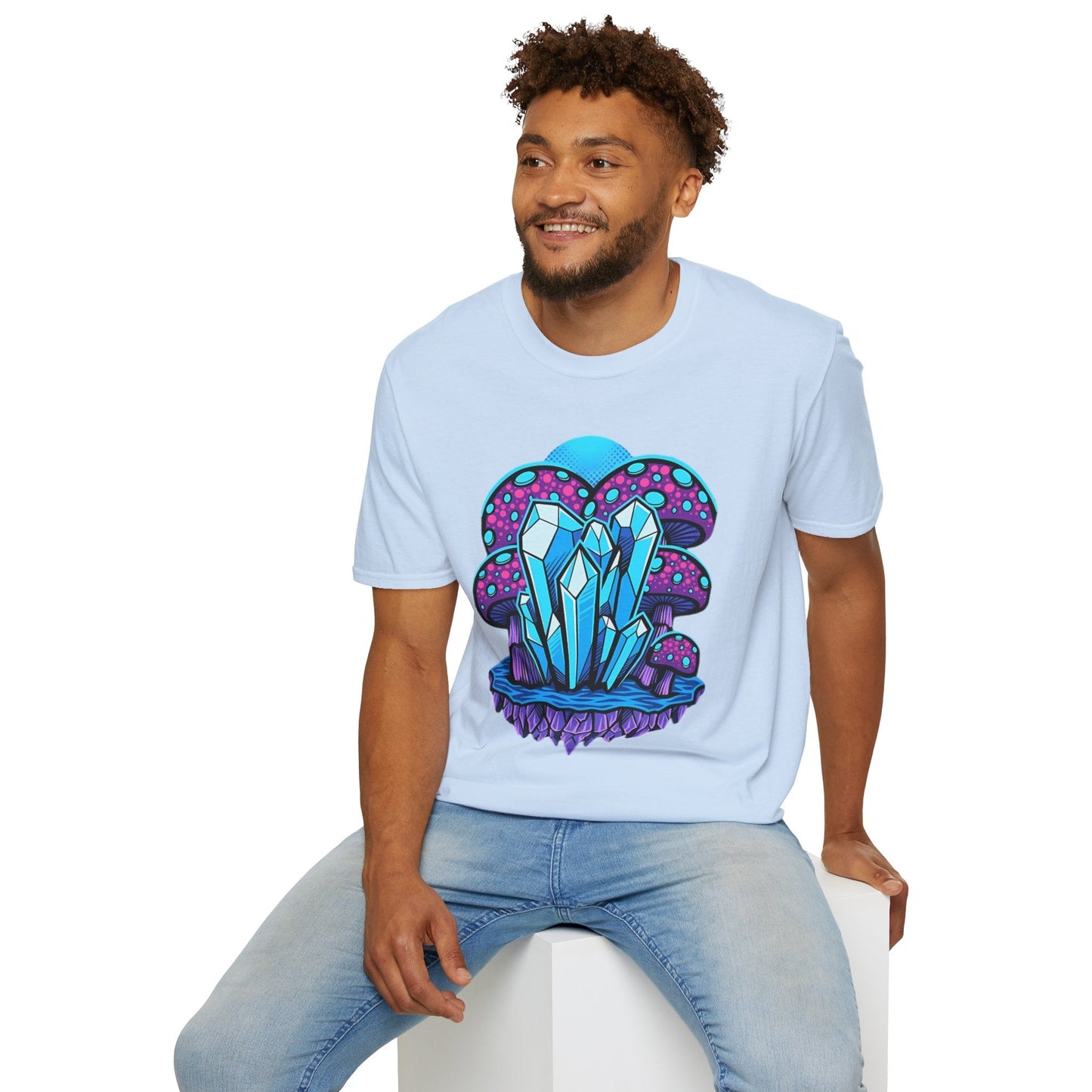 Mashroom Tee Shirt Softstyle Gildan 64000 100 Percent Ring Spun Cotton Breathable Funny Fungus