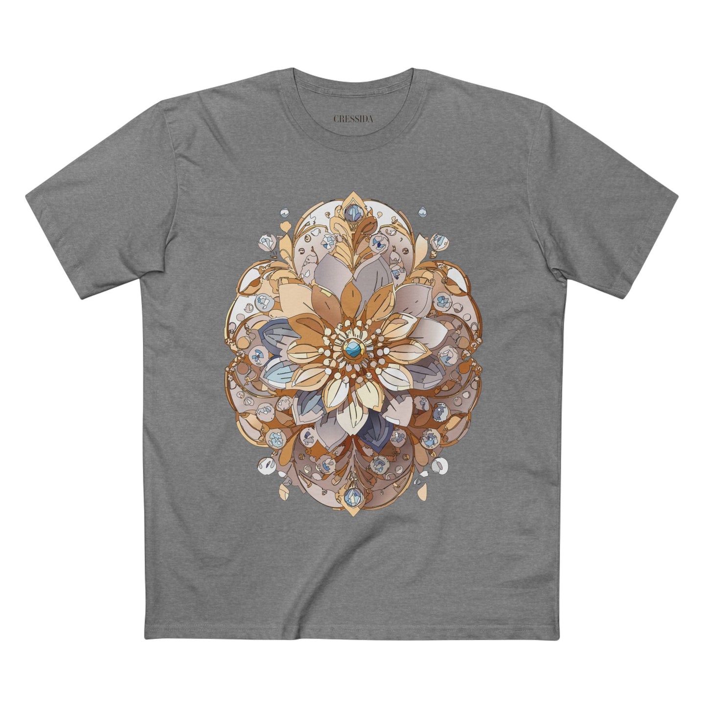 Floral Graphic T-Shirt Unisex 100 Cotton Art Design with Antique Flowers Tee 10