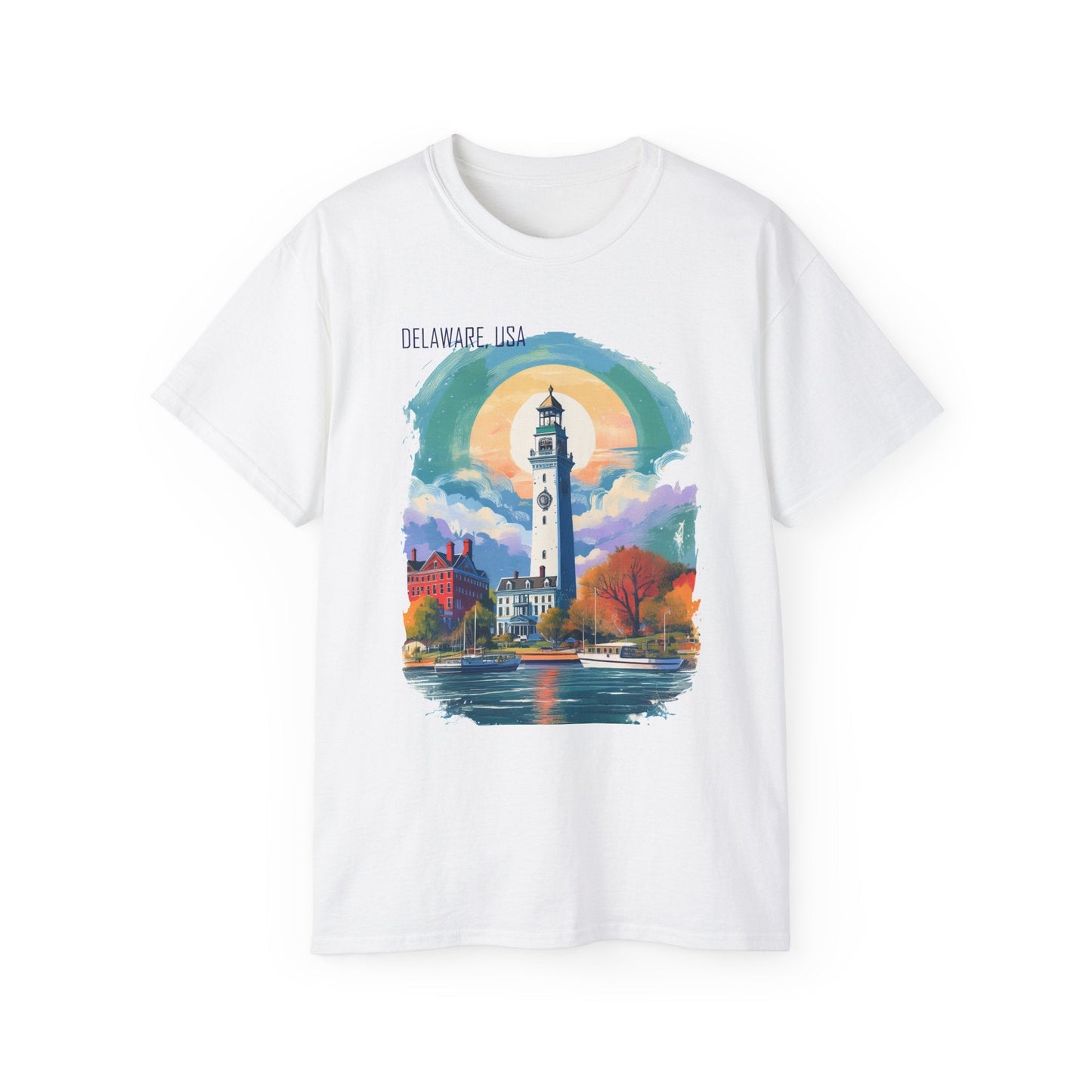Delaware Graphic Unisex Cotton T‑Shirt 1