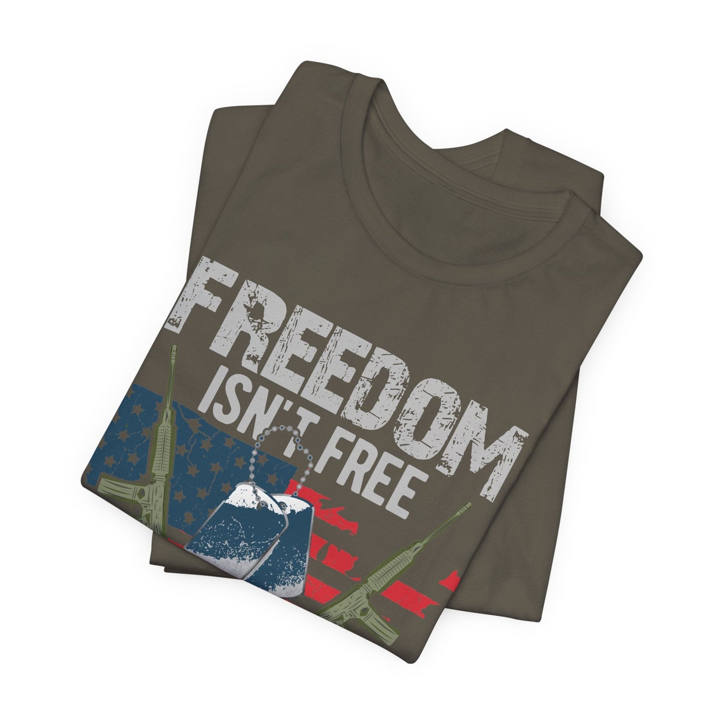 Army Veteran Patriotic Graphic Design Unisex Cotton T-Shirt v20