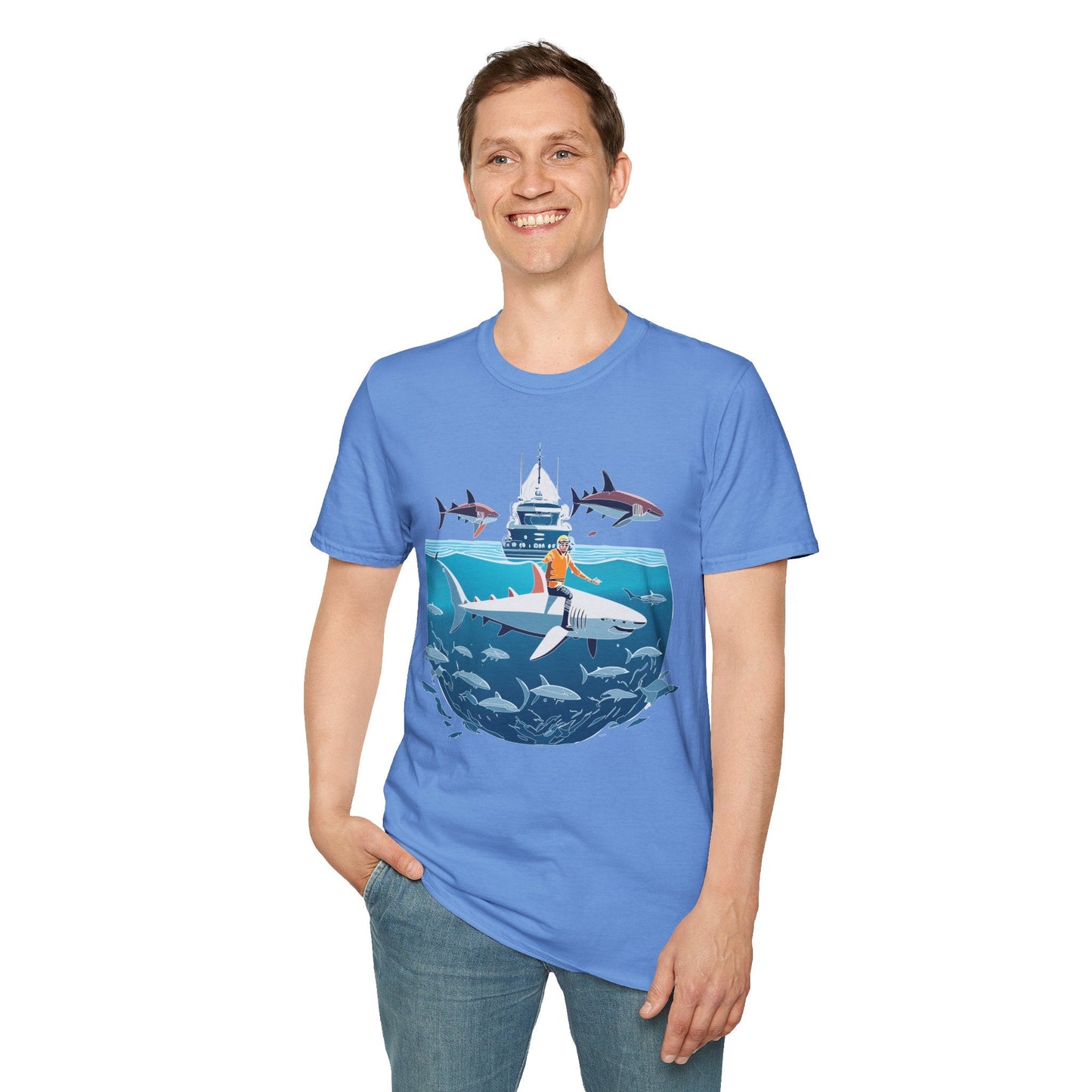 Ocean Graphic Unisex Softstyle Cotton Tee 3