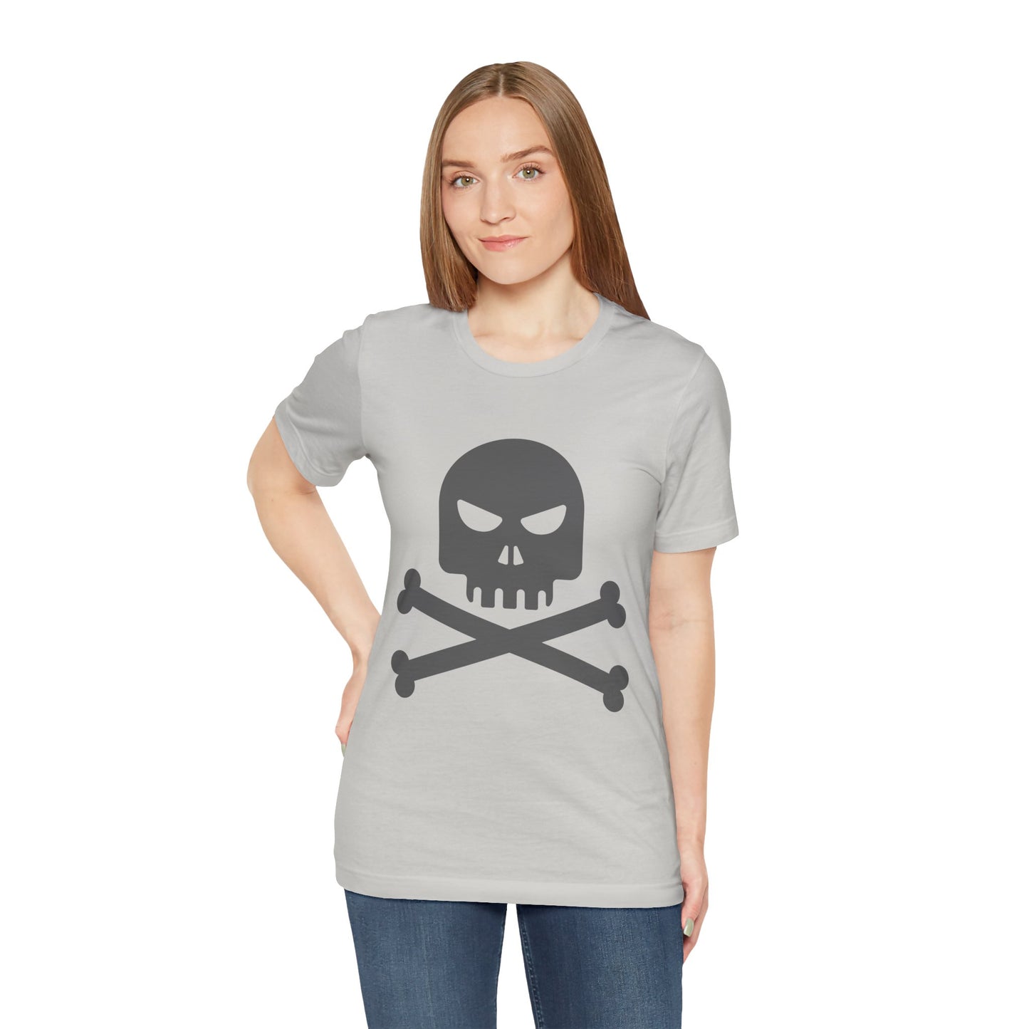 Unisex-T-Shirt aus Baumwolle mit Totenkopf