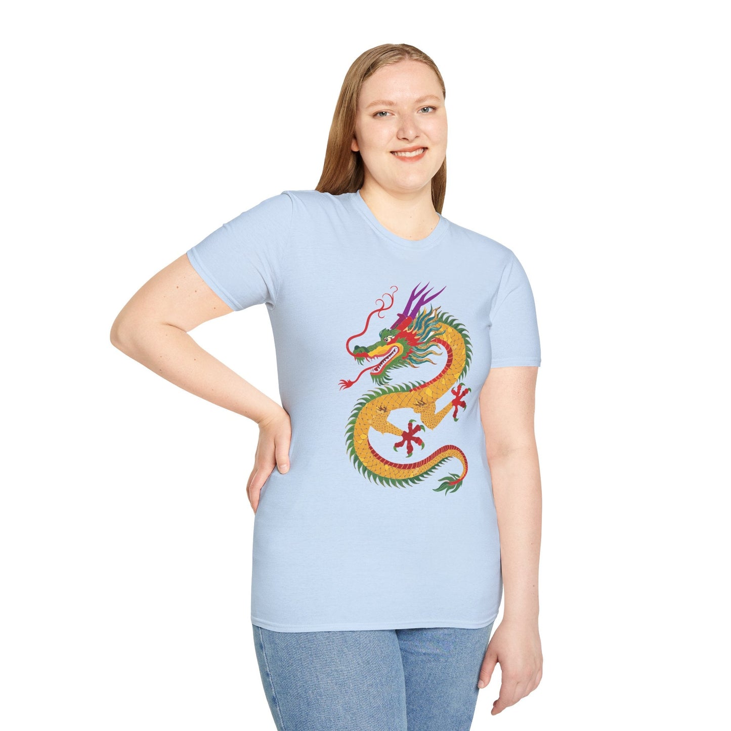 Dragon T Shirt Unisex Dragon Shirt Animal Design Softstyle Ring Spun Cotton Tee Comfort