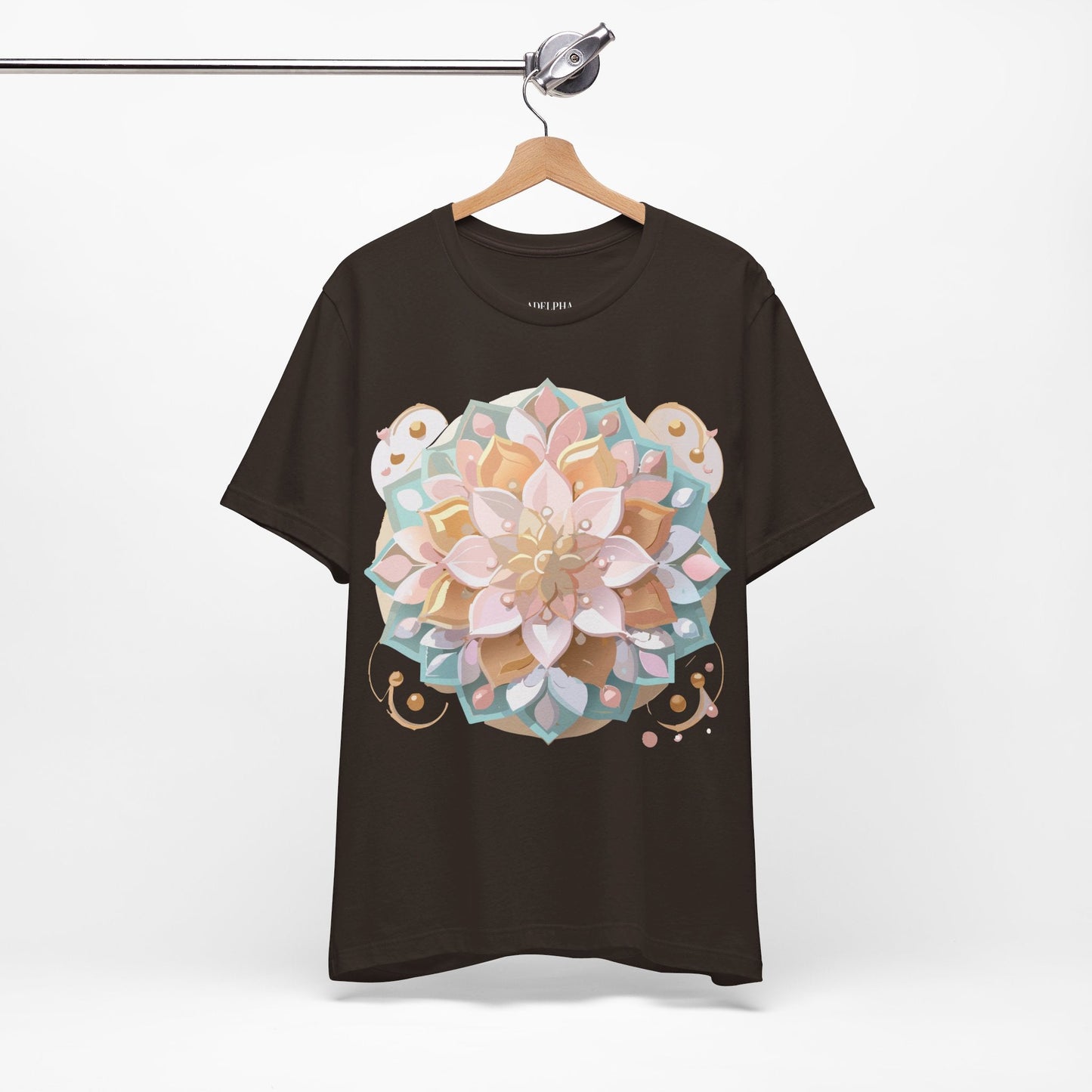 Mandala Graphic Unisex 100 Cotton Vintage Floral Artwork Tee 10