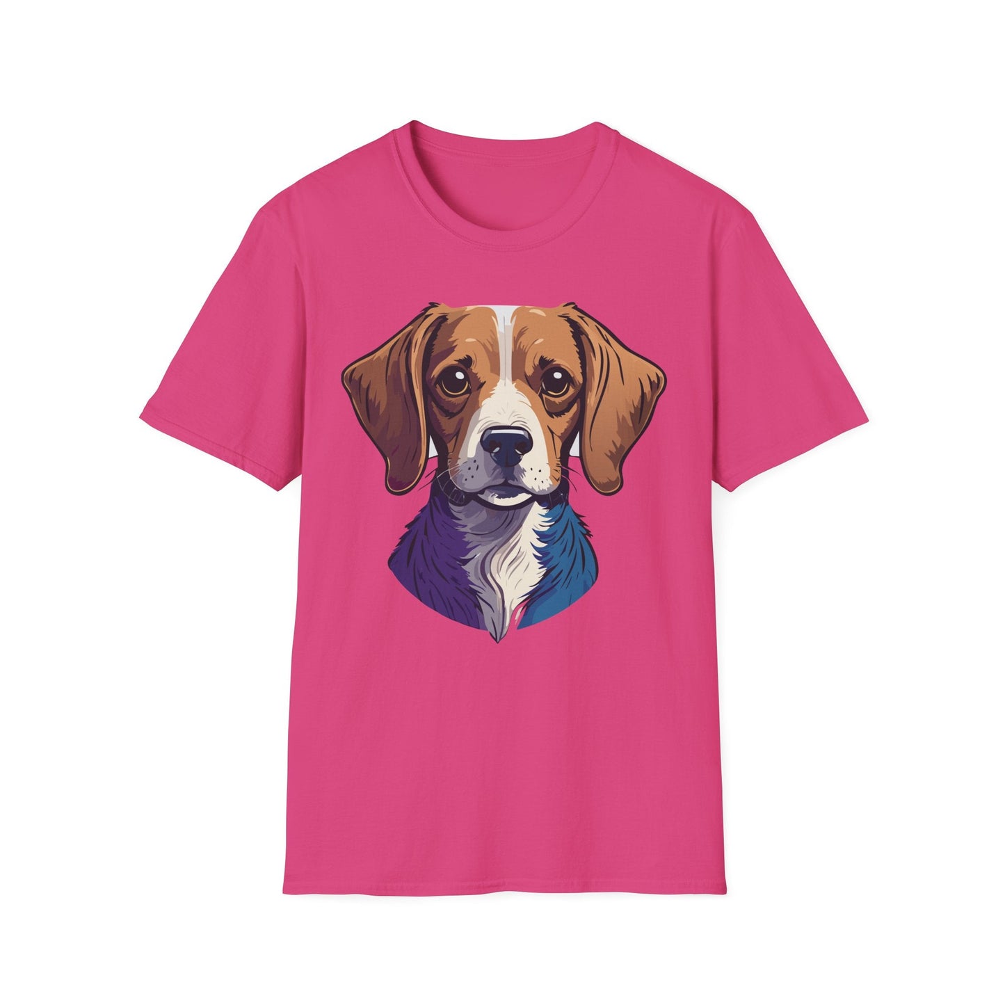 Dog Shirt Unisex Animal Print Tee Softstyle 100 Percent Cotton Gildan 64000