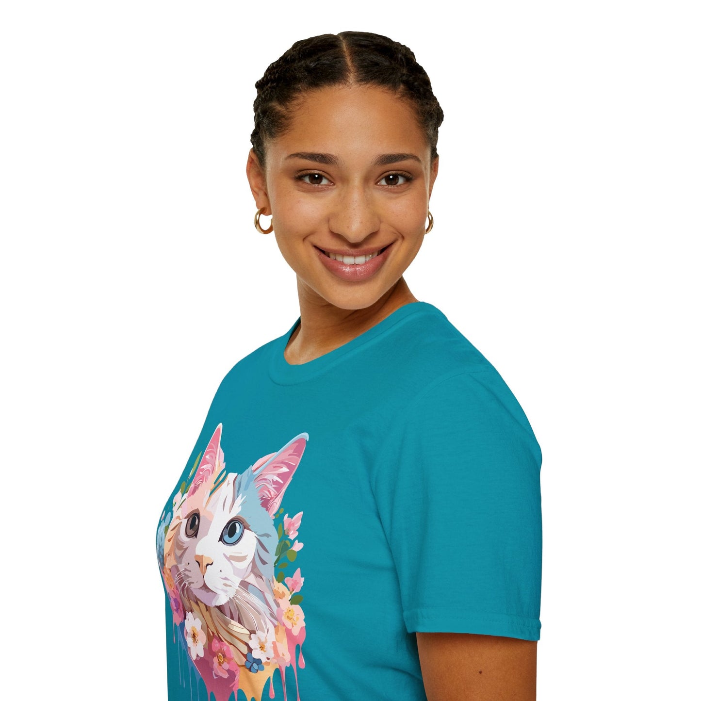 Cat Shirt Unisex Softstyle Tee 100 Percent Ring Spun Cotton Kitten Tee