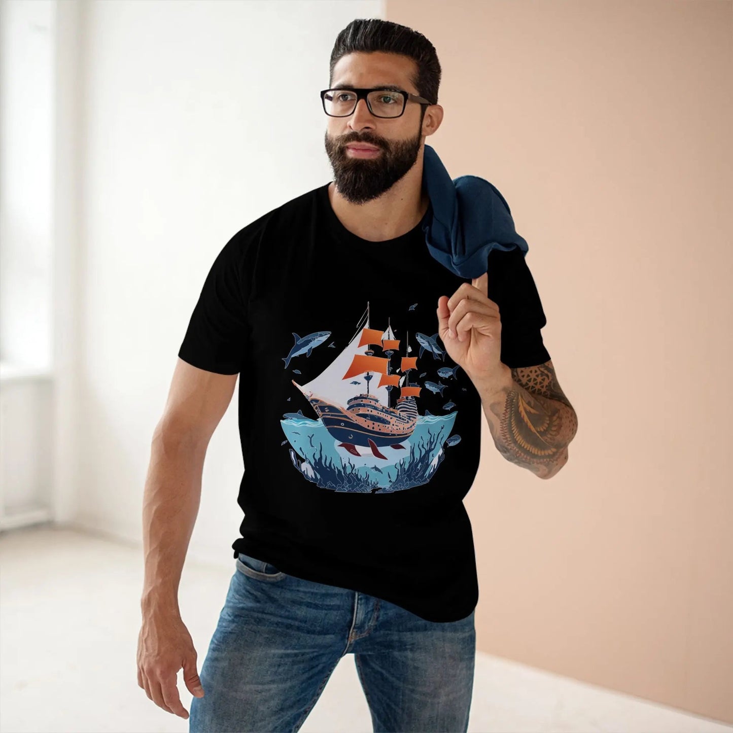 Ocean Coast Graphic Unisex 100 Cotton Staple Tee 26