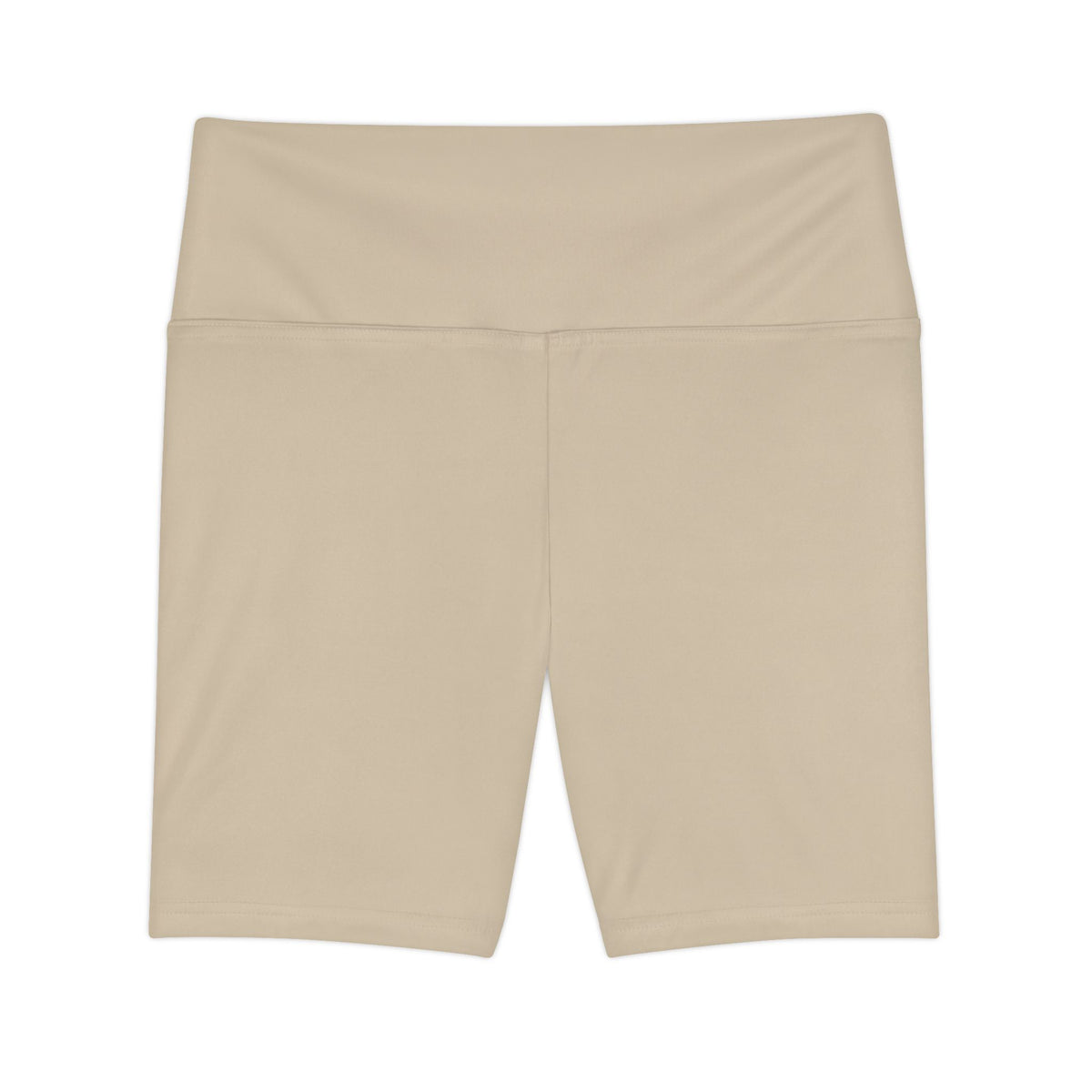 Pale Oak Beige Beige Women's Workout Shorts — High-Waist Active Bike Shorts