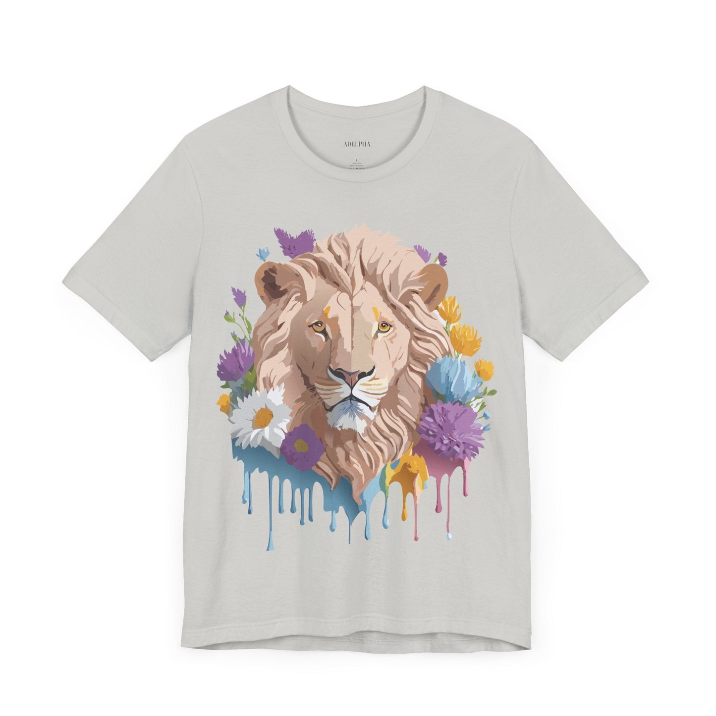 Adelpha Lion Graphic T Shirt Unisex Short Sleeve Tee With Vintage Inspired Artwork