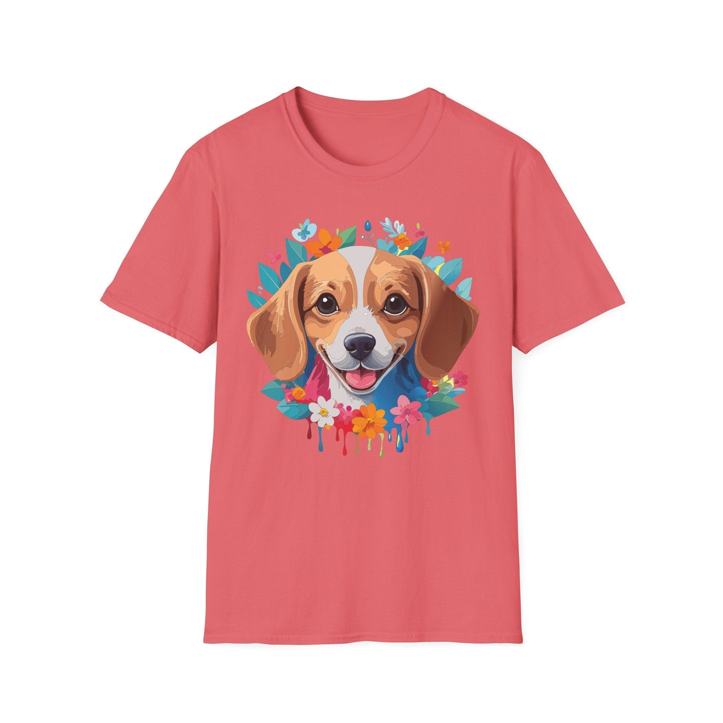 Unisex Dog Shirt Animal Tee Gildan Softstyle 64000 Cotton Tee