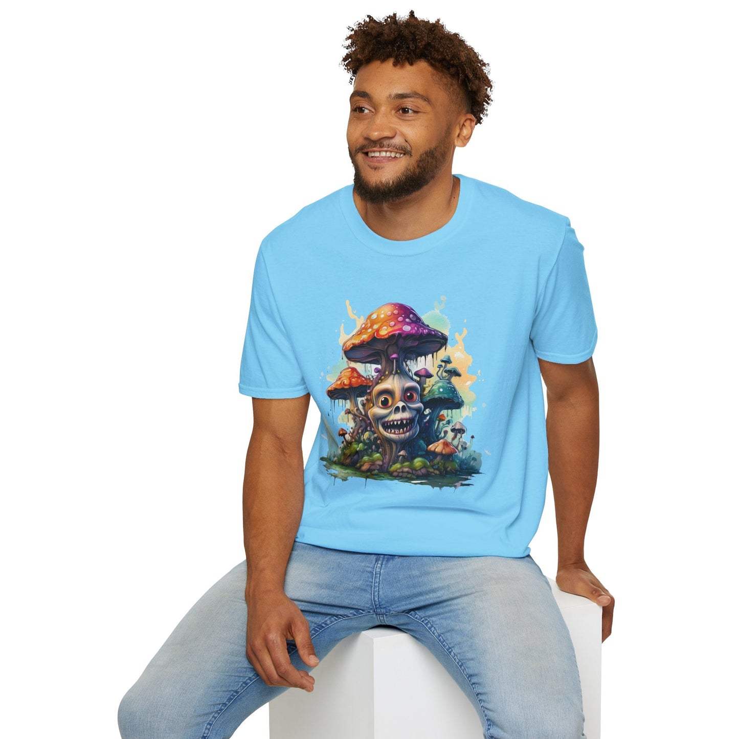 Mashroom Tee Shirt Unisex Graphic Mashroom Tee Fun Fungus Design Softstyle 64000