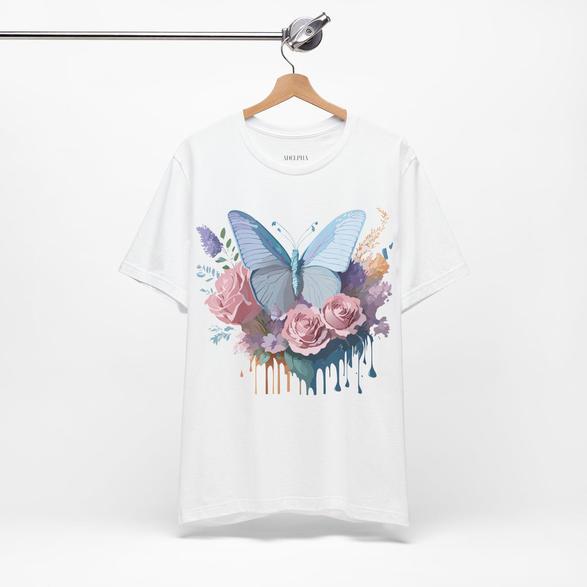 Butterfly Graphic Unisex Cotton Bella+Canvas Tee with Art Design n31