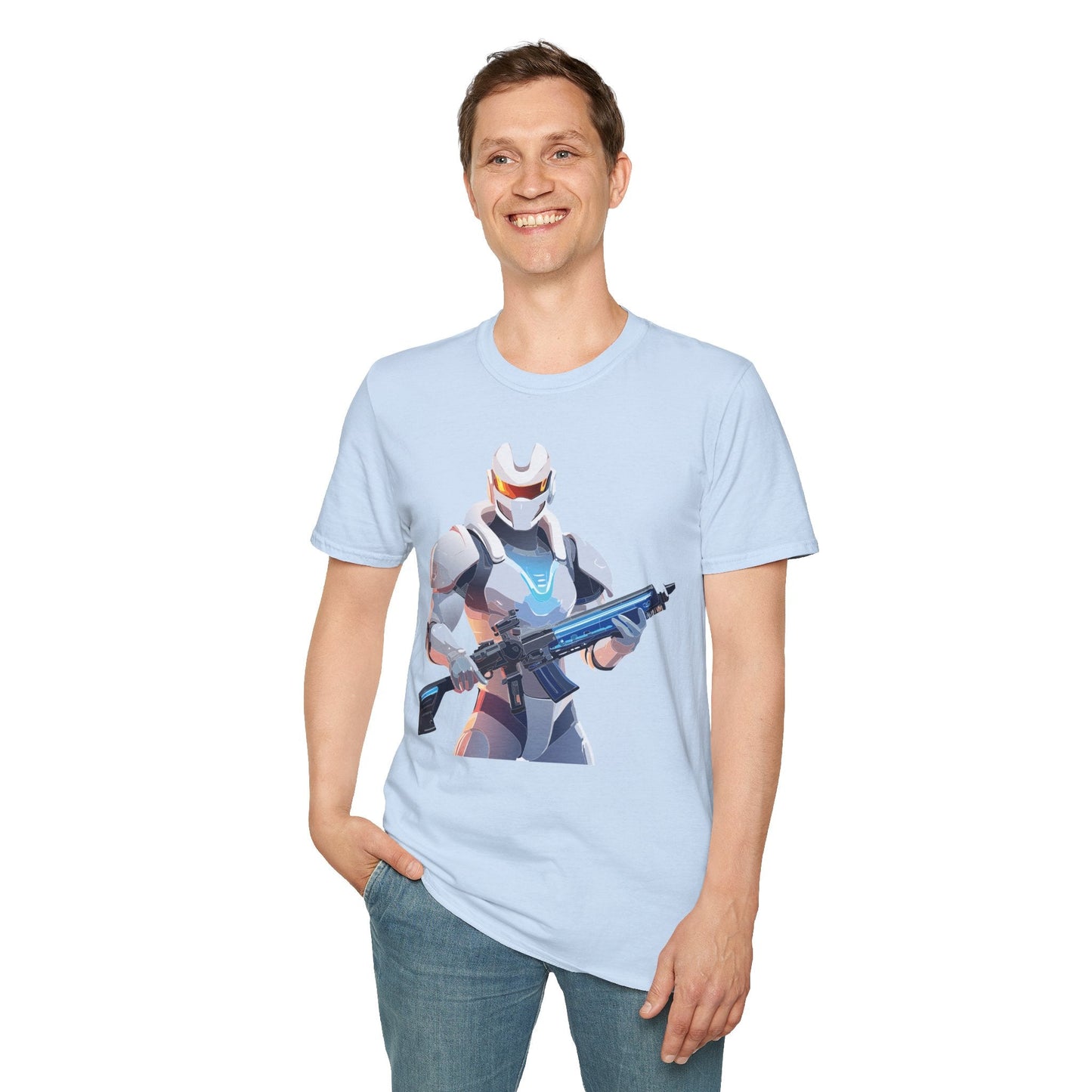 Robocop T Shirt Unisex Gildan Softstyle 64000 100 Percent Ring Spun Cotton Tee With Artwork