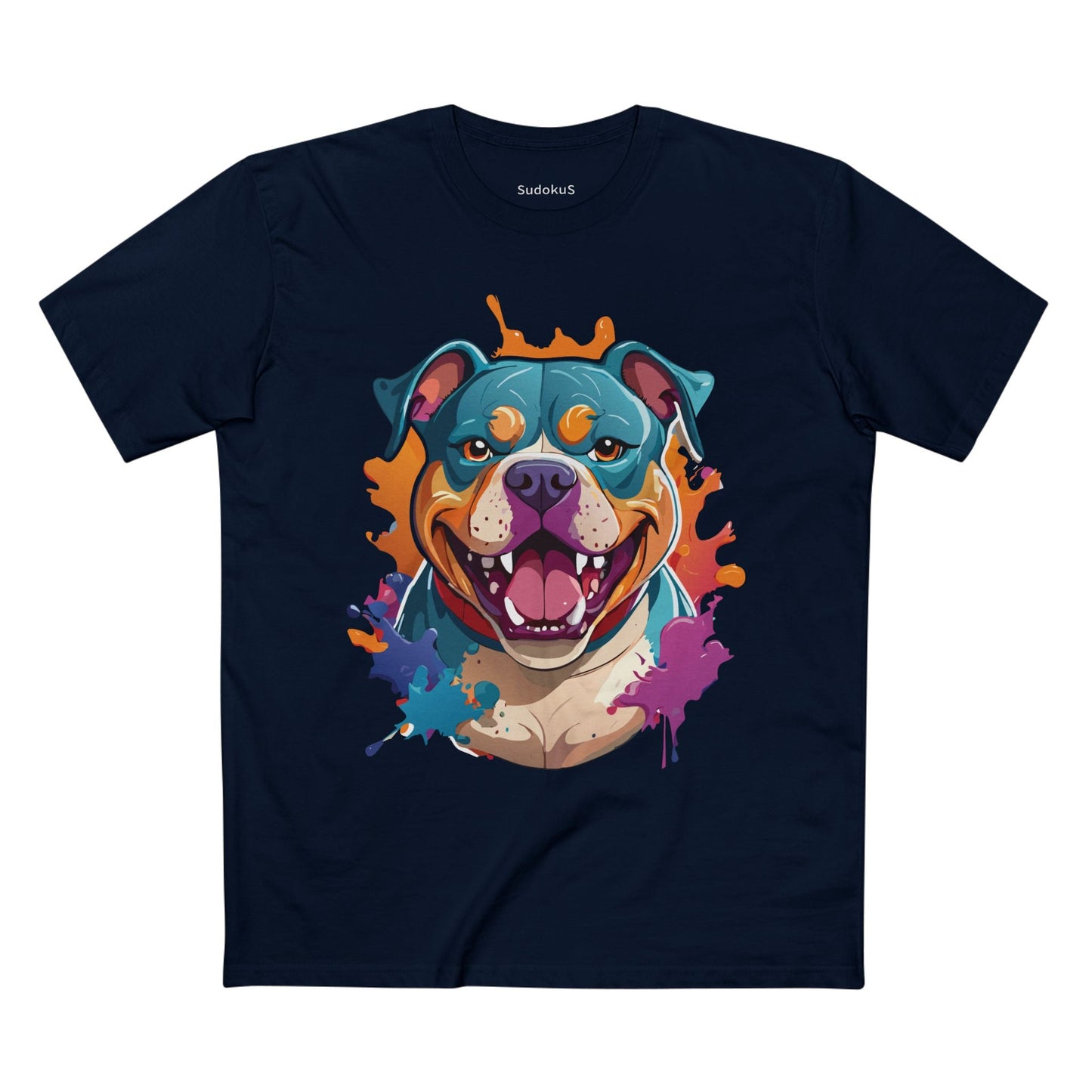 Dog Graphic Unisex 100 Cotton Staple Tee with Animal Design Artwork 36