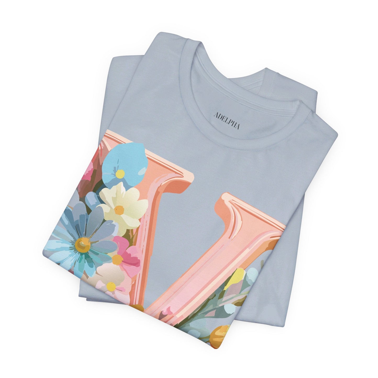 Letter V Shirt Unisex Graphic Tee With Vintage Inspired Artwork From Adelpha Official Edition