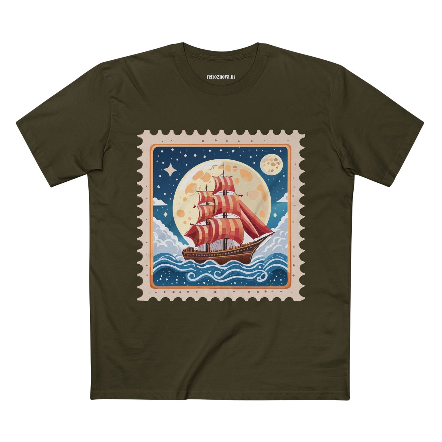 Stamp Shirt Postage Stamp Tee Unisex Premium Cotton Original Art Design By Retro2Nova