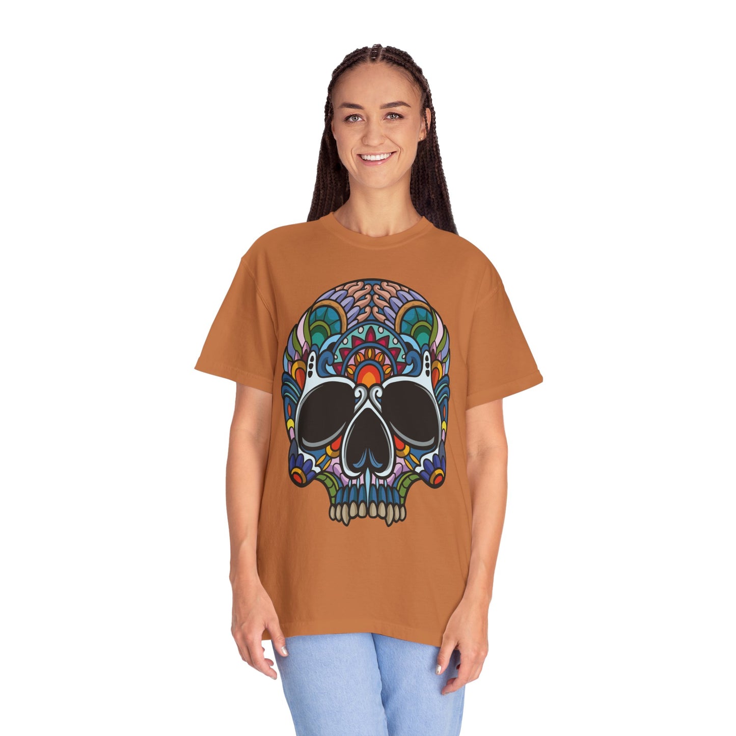 Unisex Cotton Tee Shirt with Skull