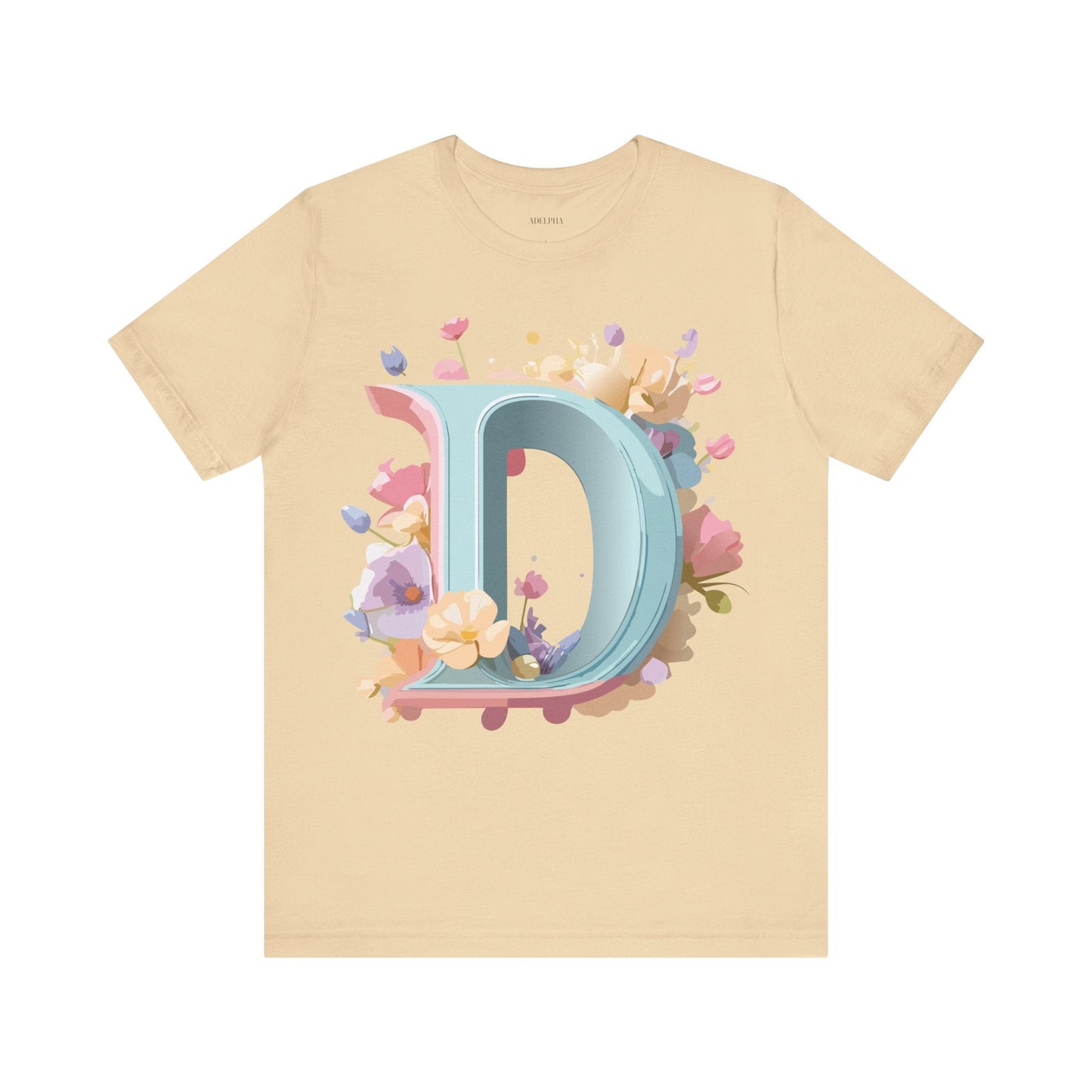 Letter D Graphic T Shirt Unisex Short Sleeve Art Design Tee By Adelpha Vintage Inspired Artwork