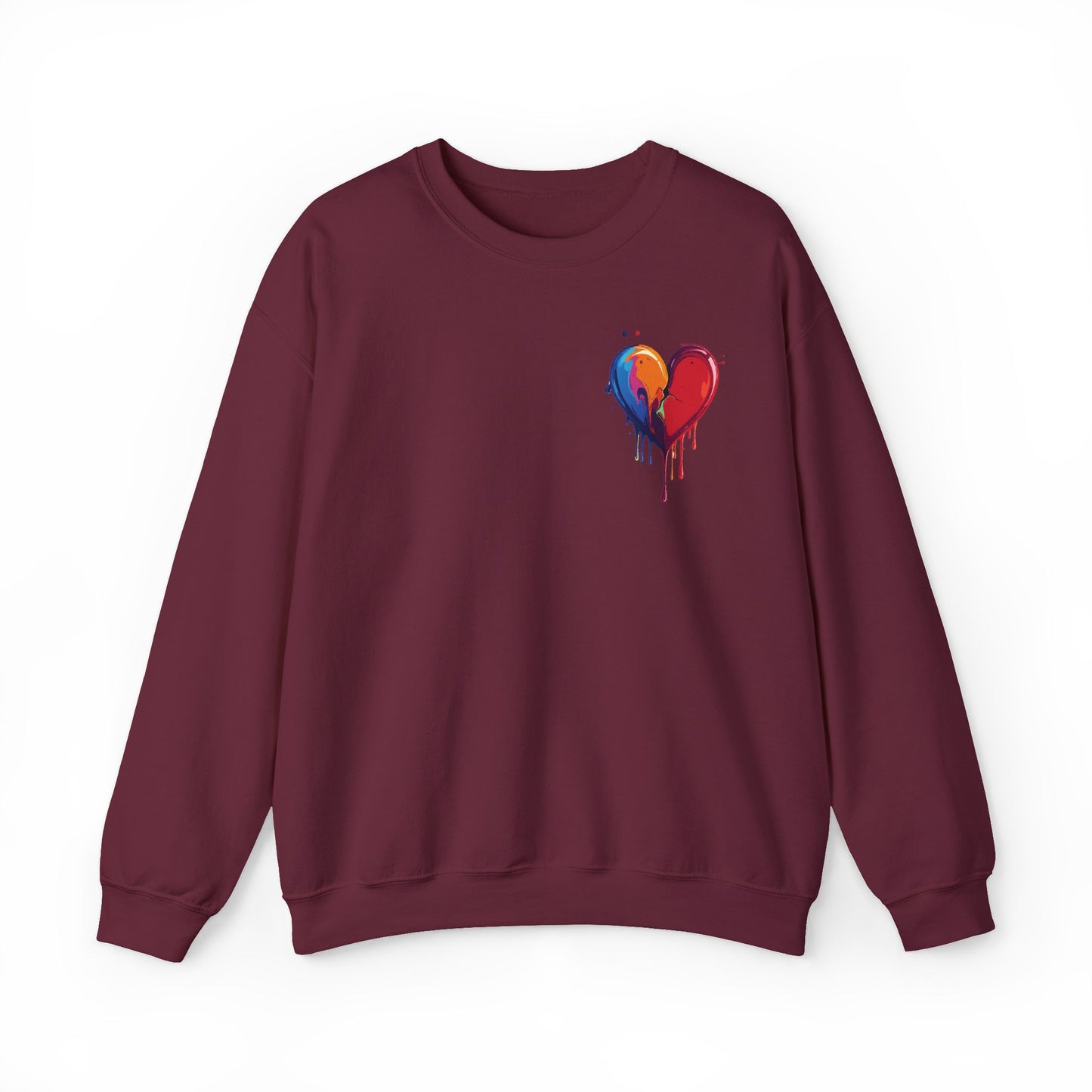 Small Bleeding Heart Sweatshirt, Small Heart Sweatshirt, Valentine's Day Sweatshirt, Heart Sweatshirt 117