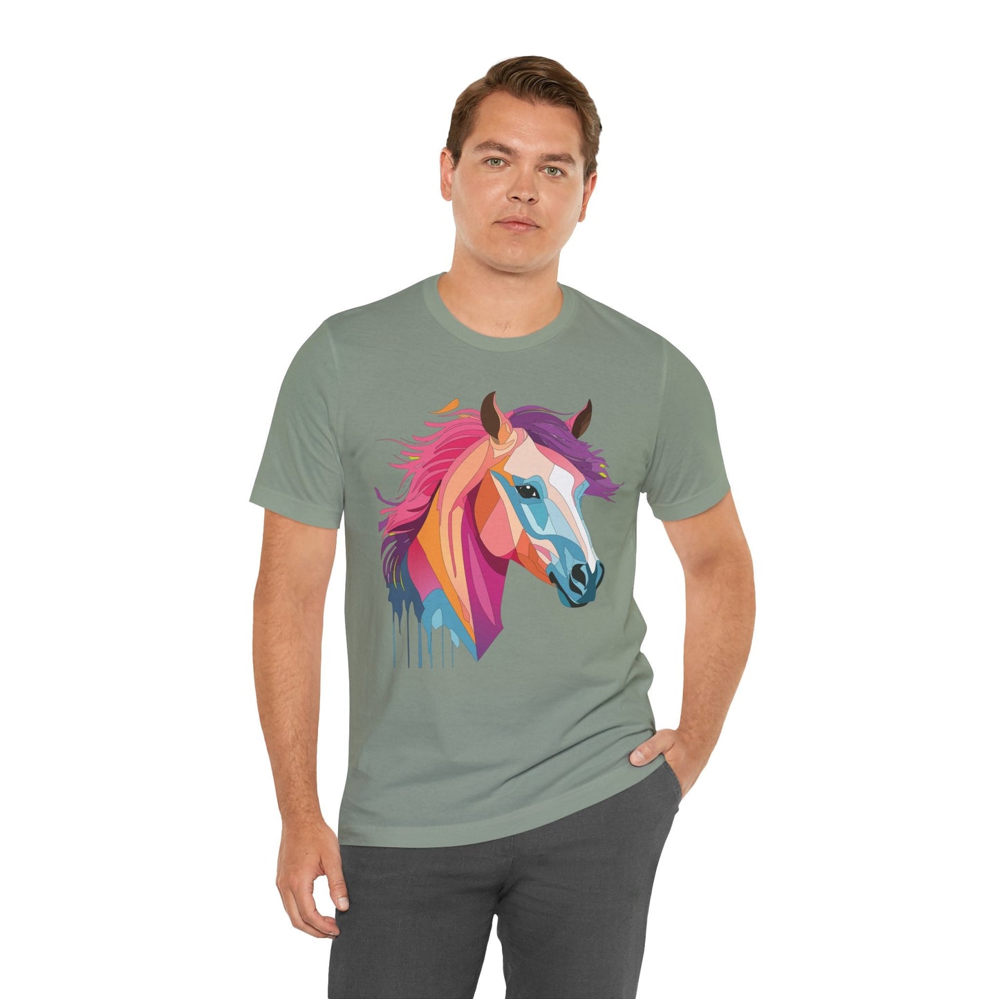 Unisex Animal Shirt Art Design Short Sleeve With Wild Animals Graphic Print Comfort Tee
